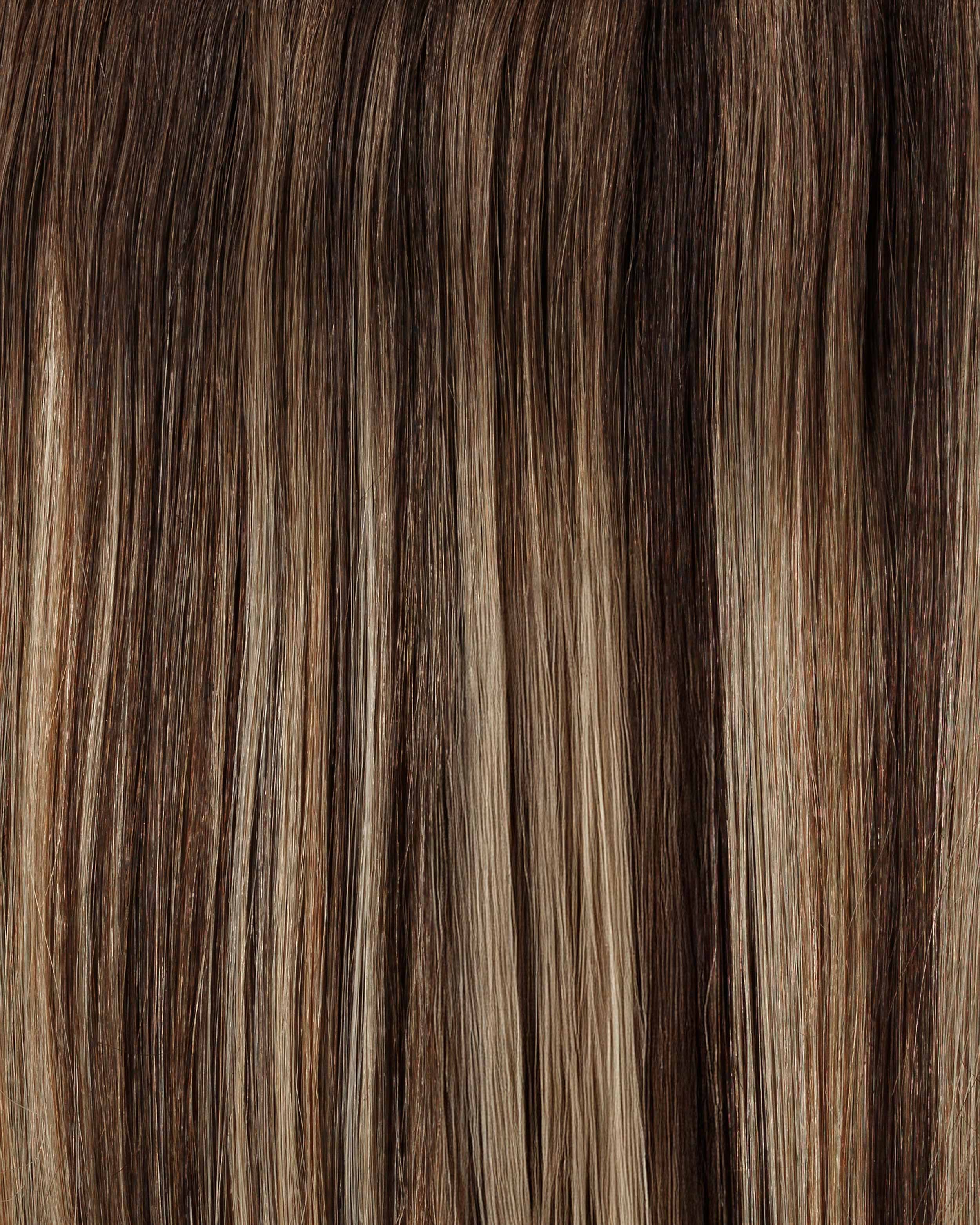 Classic Clip-ins 30 cm - Straight - Classic Clip-ins - Light Volume - 3 Pieces - Hazelnut Caramel Balayage - Rapunzel of Sweden - Image 5