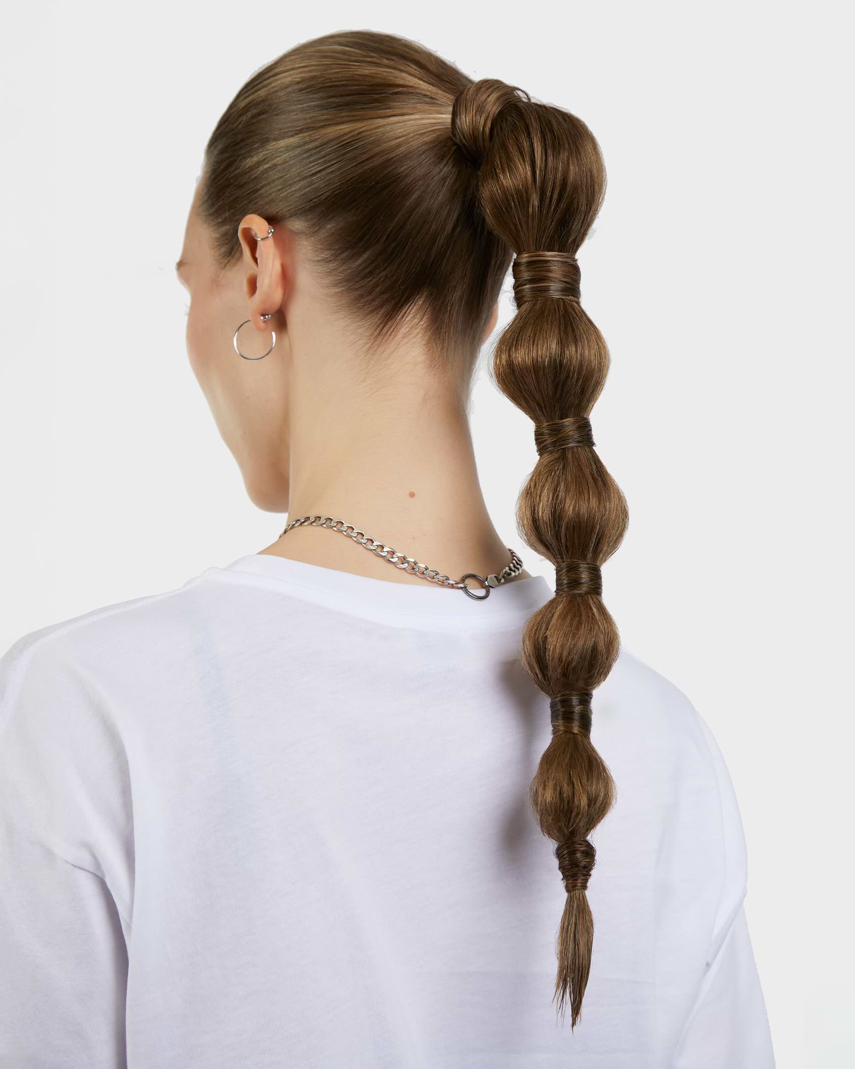 Hair Covered Hair Tie - Hair Tie - 1-pack - Chocolate Brown - Rapunzel of Sweden - Image 3