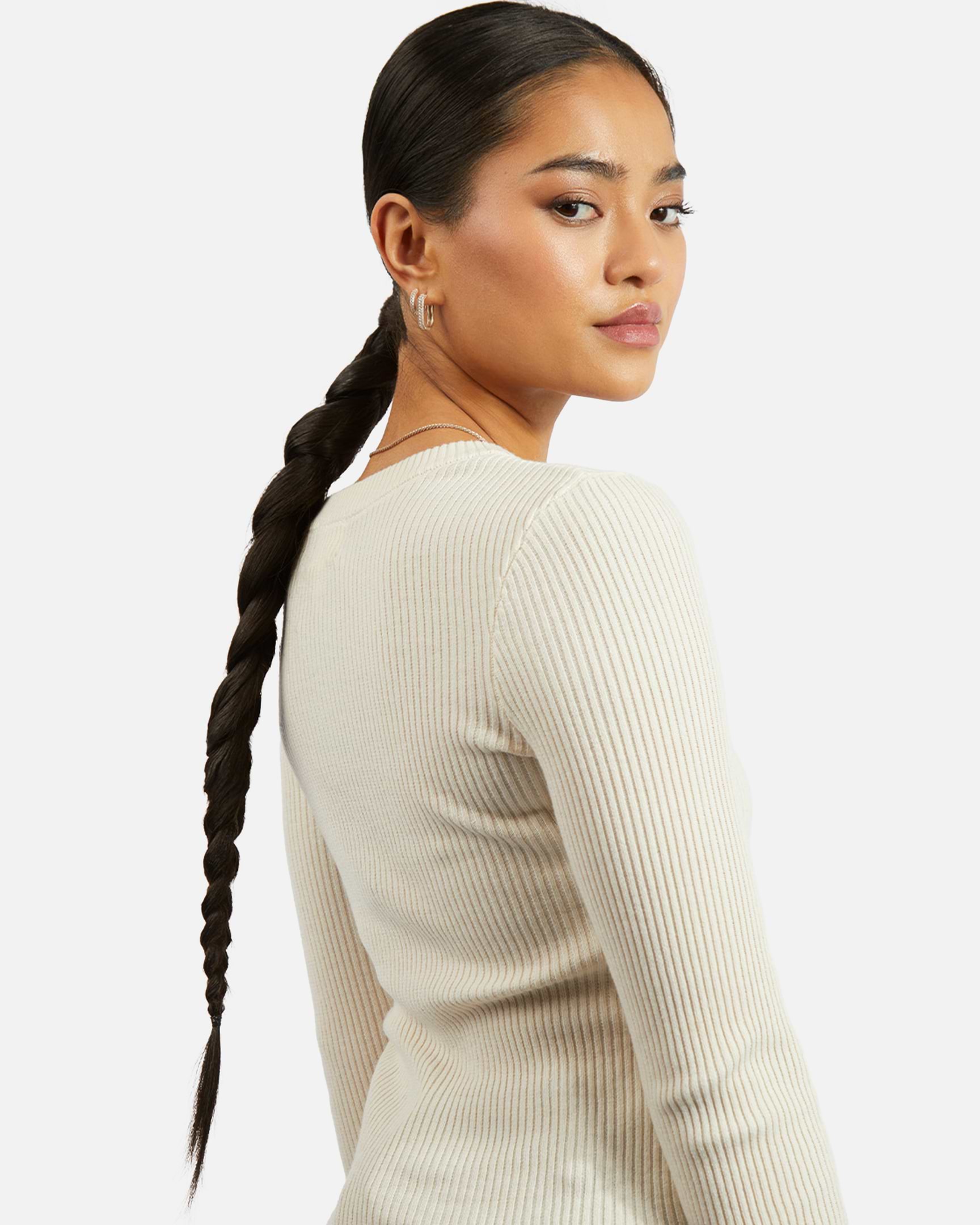 Braid 55 cm - Straight - Hair Tie - Black Brown - Rapunzel of Sweden - Image 4