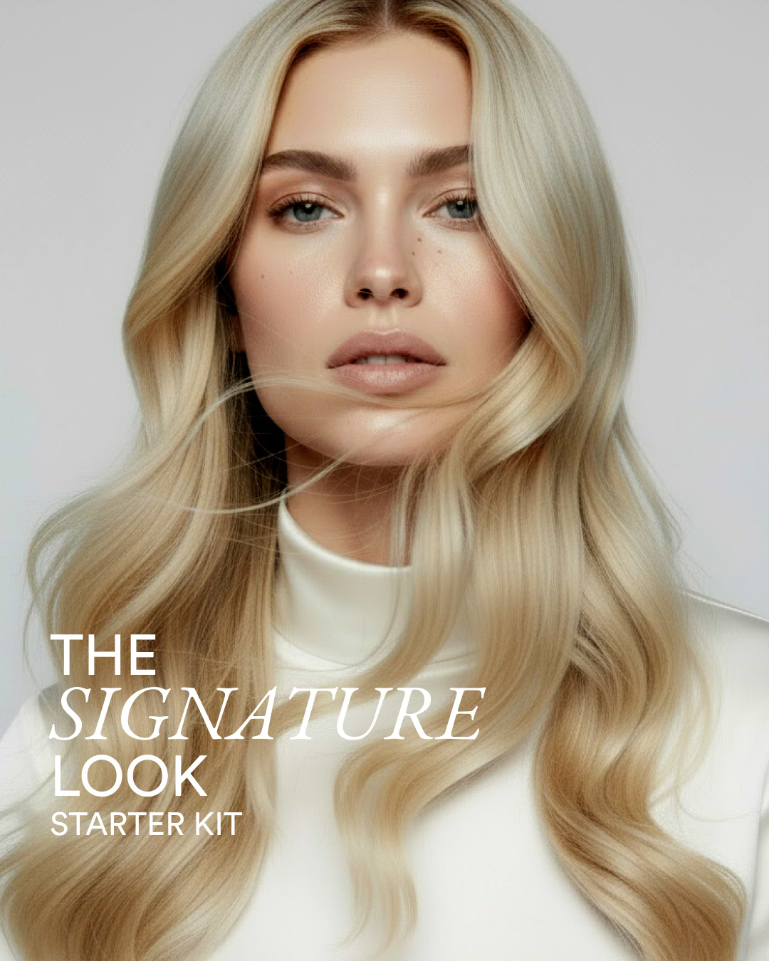 The Signature Look Starter Kit 50 cm Cool platinum blonde balayage 1