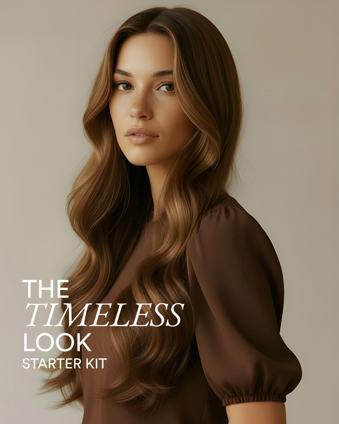 The Timeless Look Starter Kit 50 cm Brown ash blonde balayage 1
