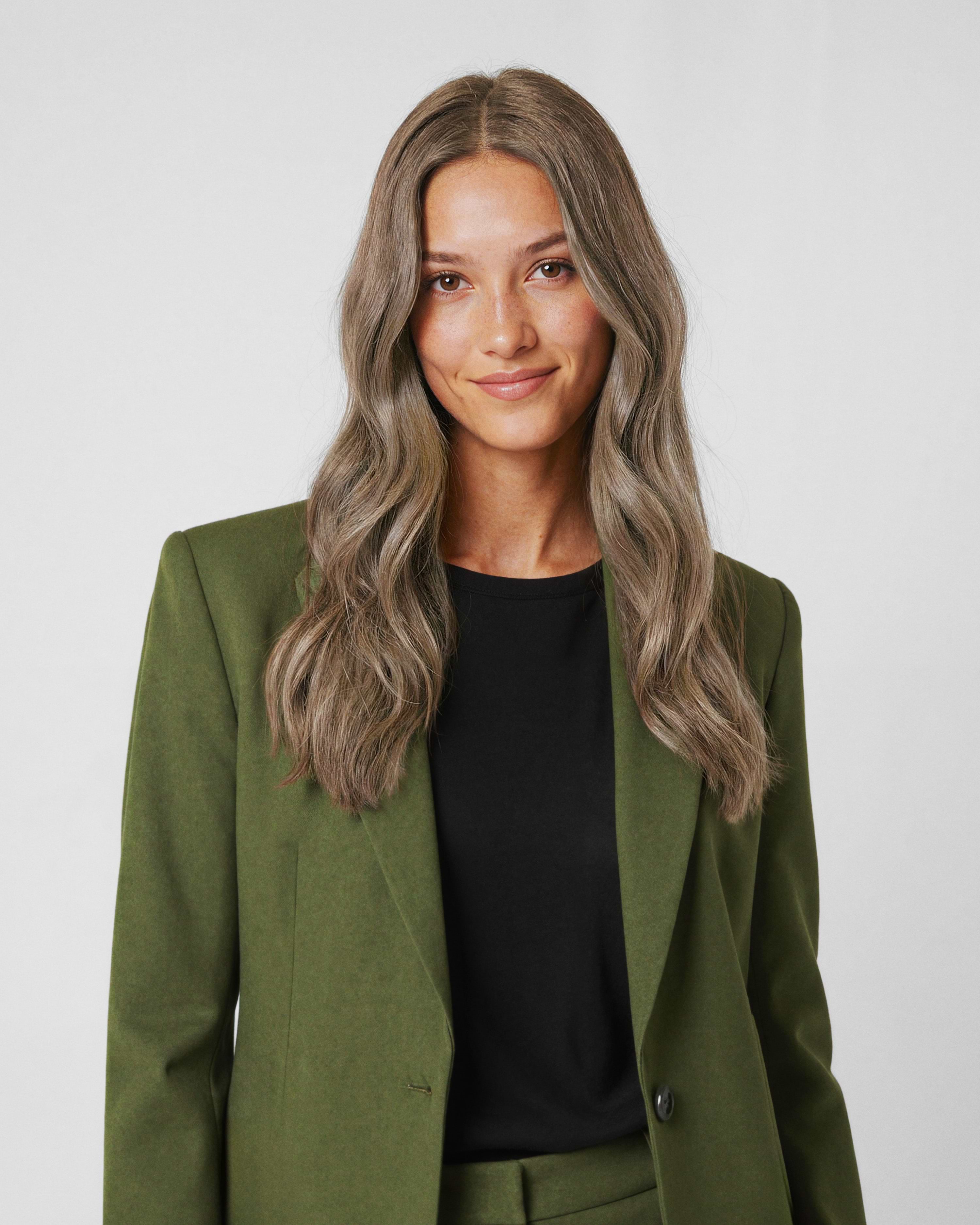 Halo Hairband 40 cm - Straight - Invisible Halo Hairband Clip-ins - Light Volume - Brown Ash Blonde Balayage - Rapunzel of Sweden - Image 2