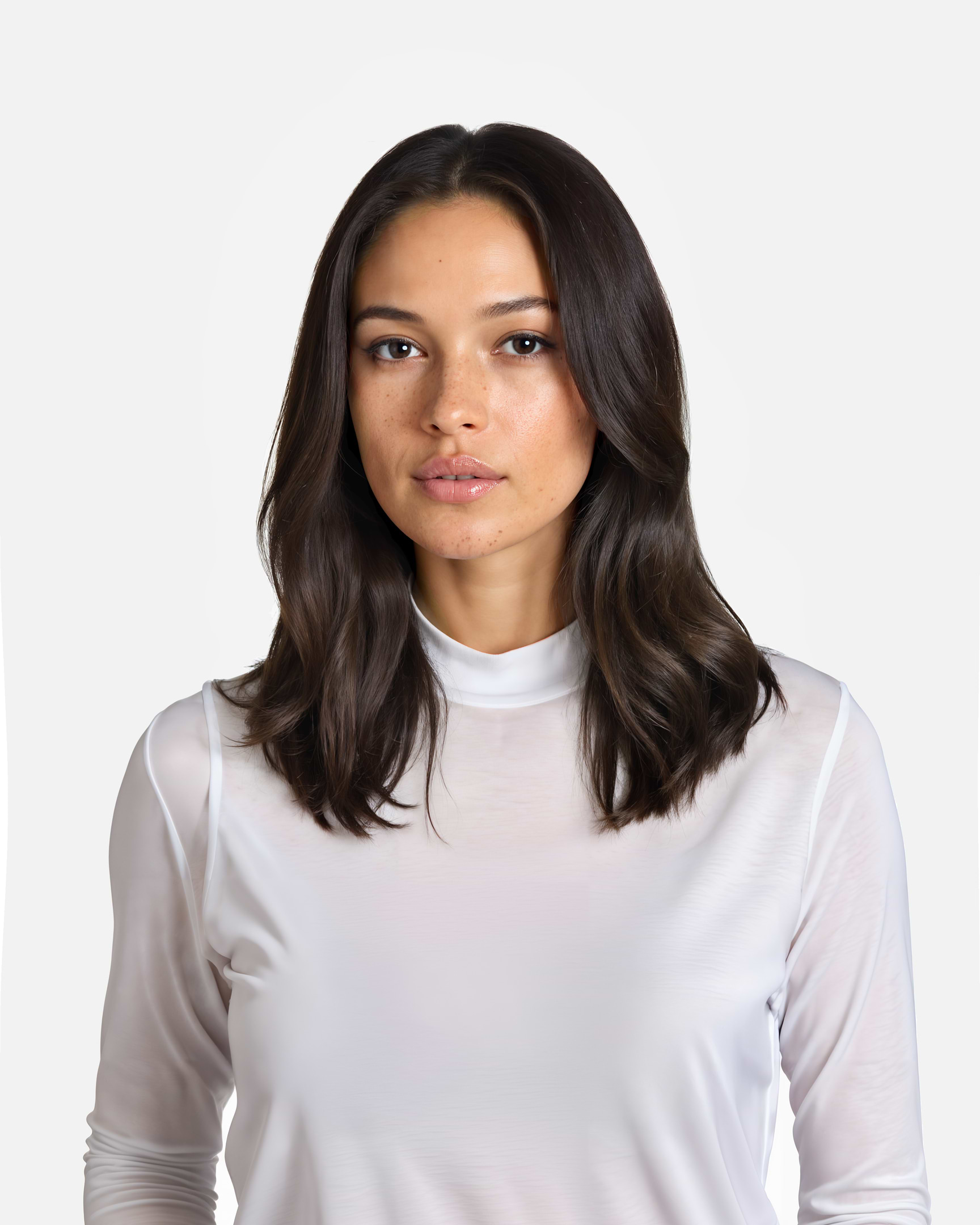 Invisible Clip-ins 40 cm - Straight - Invisible Clip-ins - Medium Volume - 7 Pieces - Black Brown - Rapunzel of Sweden - Image 3