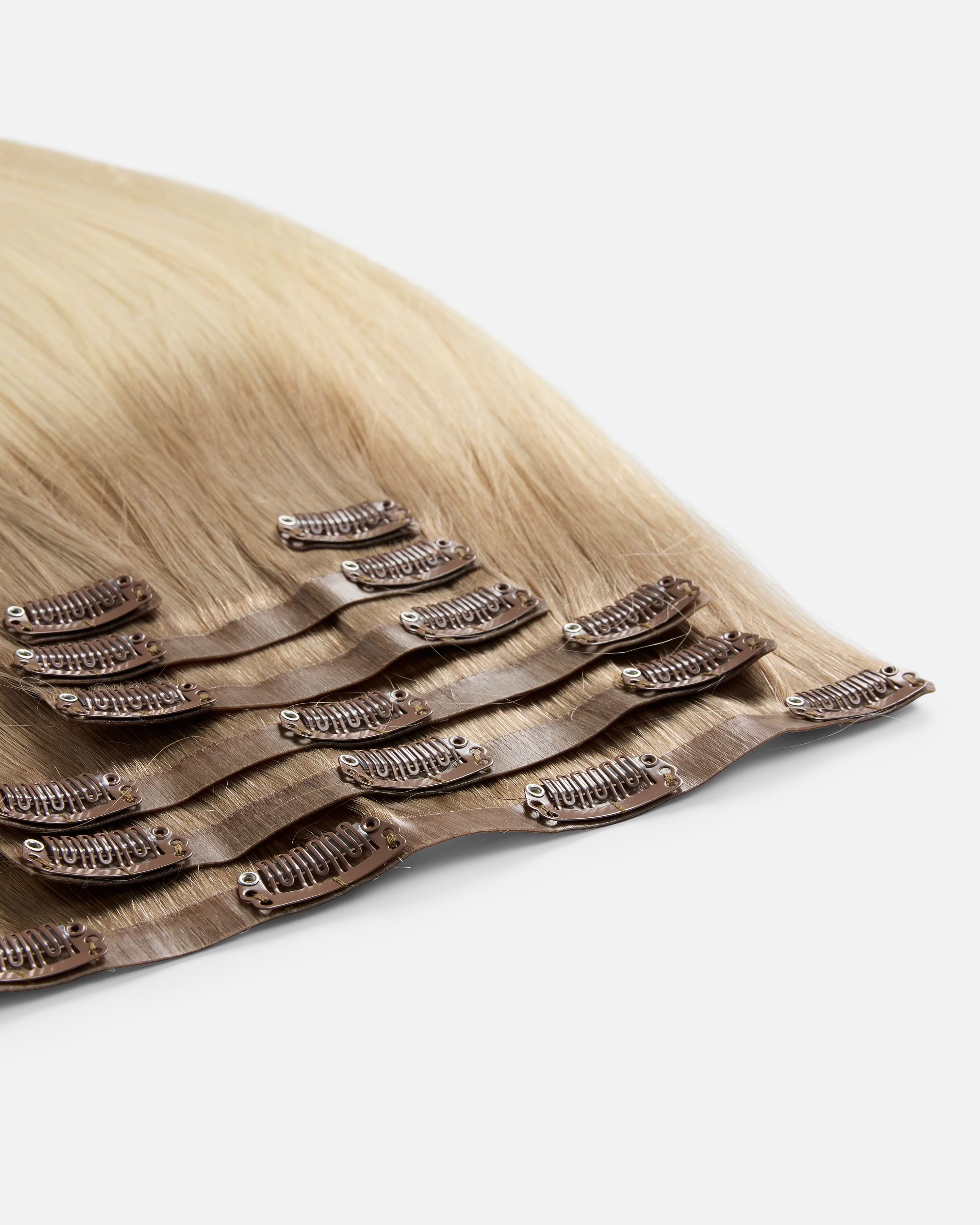 Invisible Clip-ins 40 cm - Straight - Invisible Clip-ins - Medium Volume - 7 Pieces - Cool Platinum Blonde Balayage - Rapunzel of Sweden - Image 2