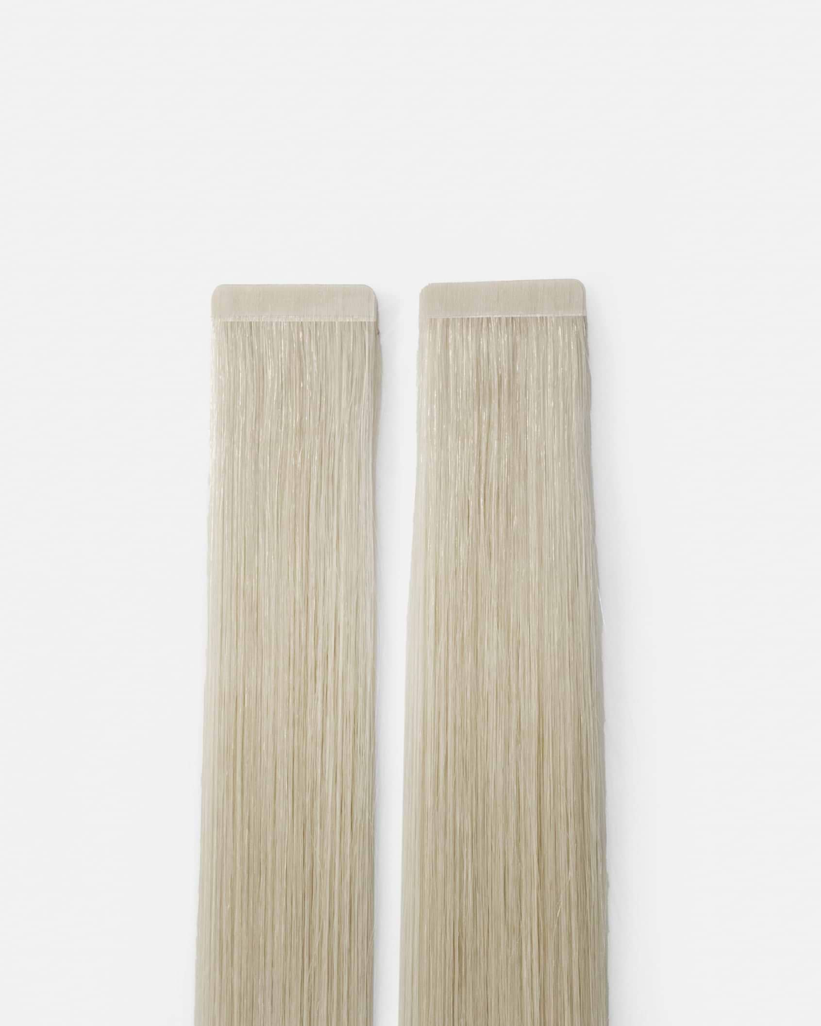 Ultra Tape Extensions 40 cm - Straight - Classic Tape 4 cm - 10 Pieces - Light Grey - Rapunzel of Sweden - Image 4