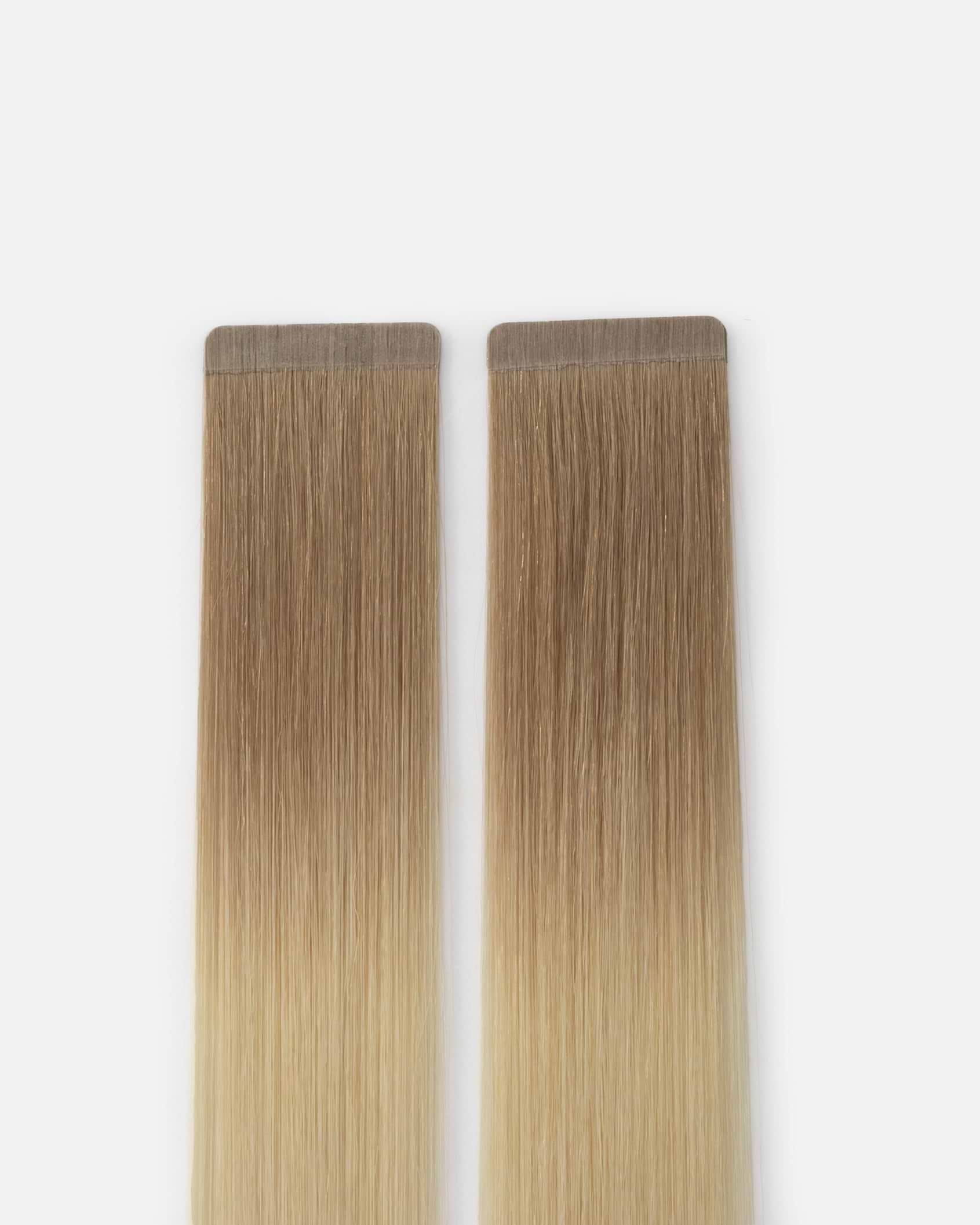 Ultra Tape Extensions 40 cm - Straight - Classic Tape 4 cm - 10 Pieces - Cool Platinum Blonde Balayage - Rapunzel of Sweden - Image 4