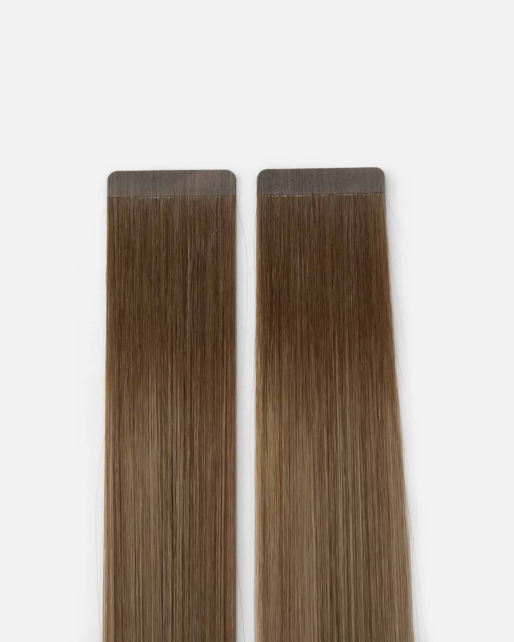 Ultra Tape Extensions 40 cm - Straight - Classic Tape 4 cm - 10 Pieces - Brownish Blonde Balayage - Rapunzel of Sweden - Image 4
