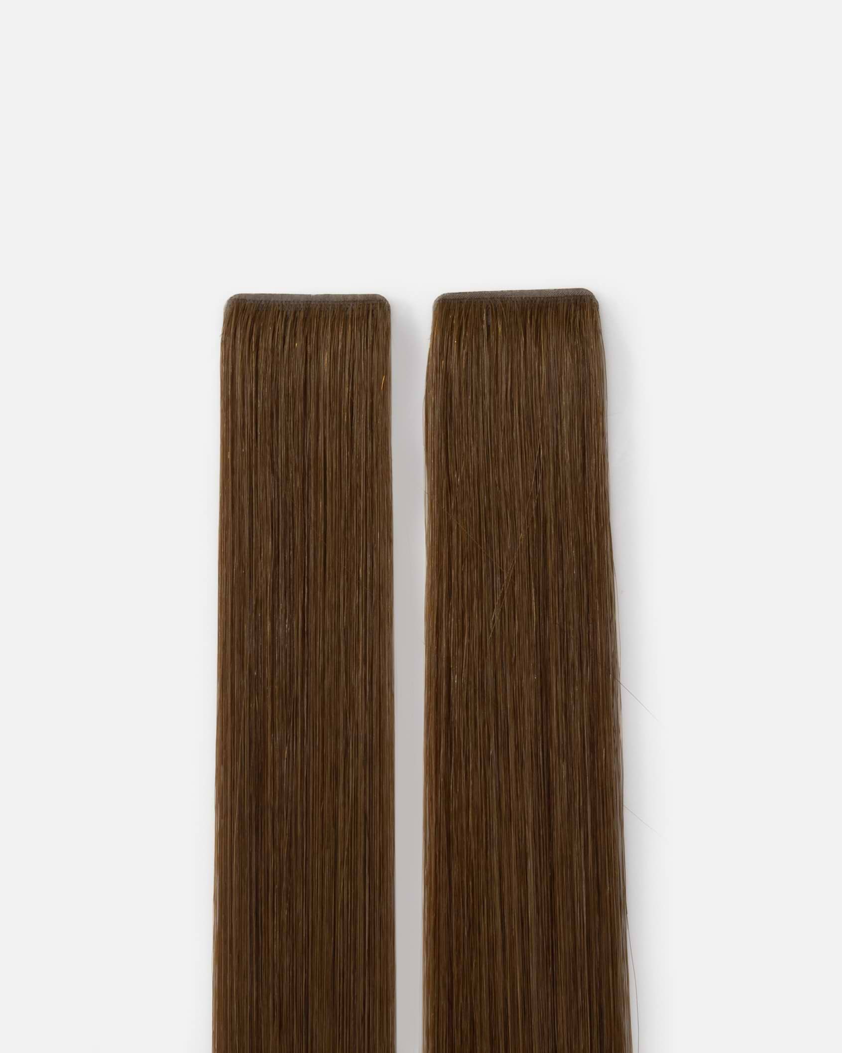 Ultra Tape Extensions 40 cm - Straight - Seamless Tape 3 cm - 10 Pieces - Brown - Rapunzel of Sweden - Image 4