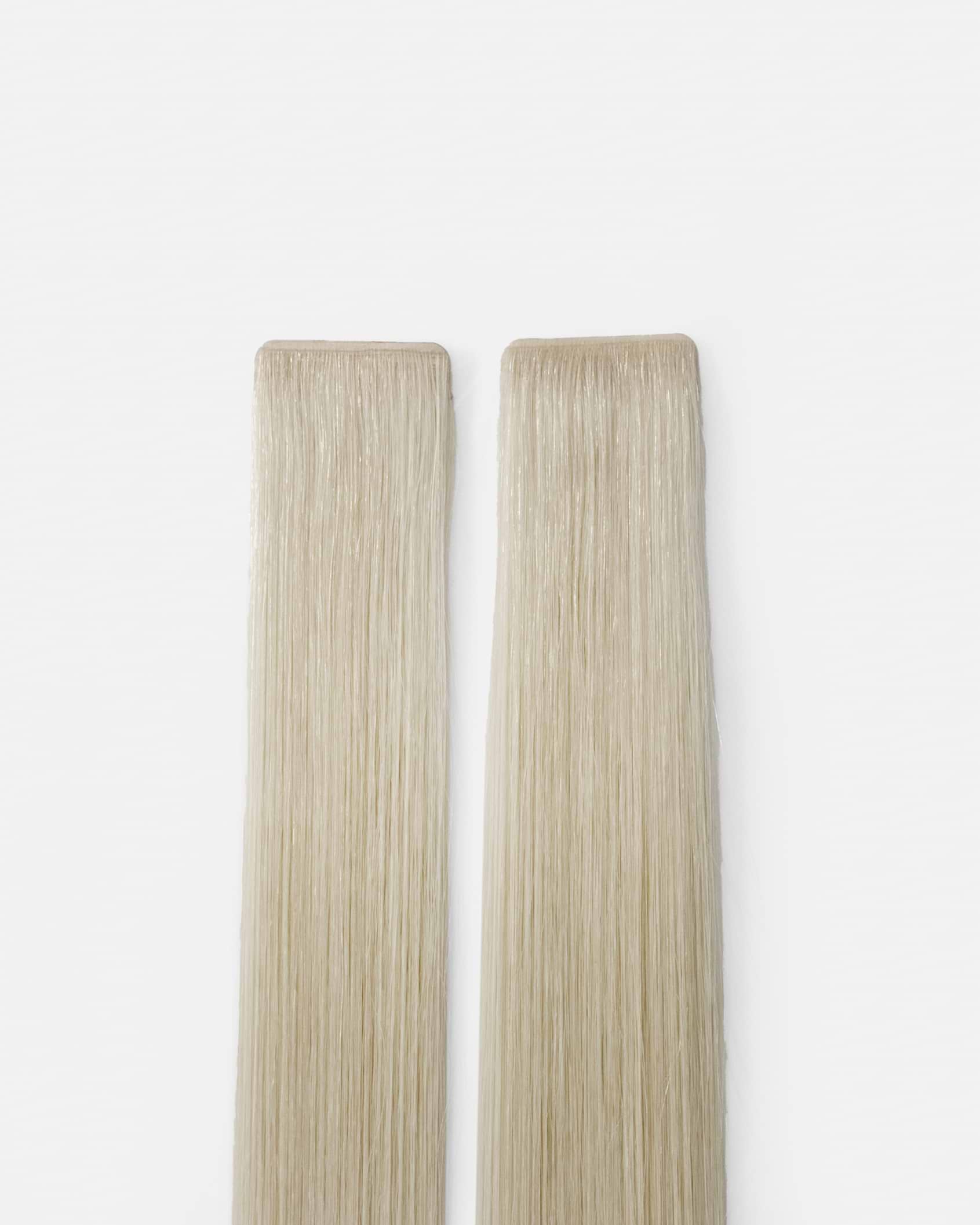 Ultra Tape Extensions 40 cm - Straight - Seamless Tape 3 cm - 10 Pieces - Light Grey - Rapunzel of Sweden - Image 4