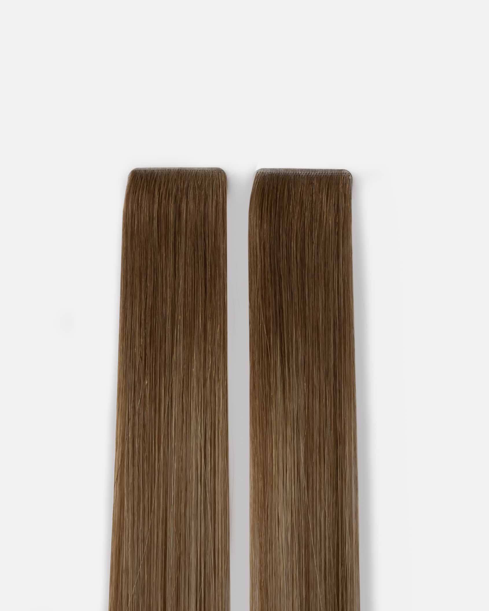 Ultra Tape Extensions 40 cm - Straight - Seamless Tape 3 cm - 10 Pieces - Brownish Blonde Balayage - Rapunzel of Sweden - Image 4