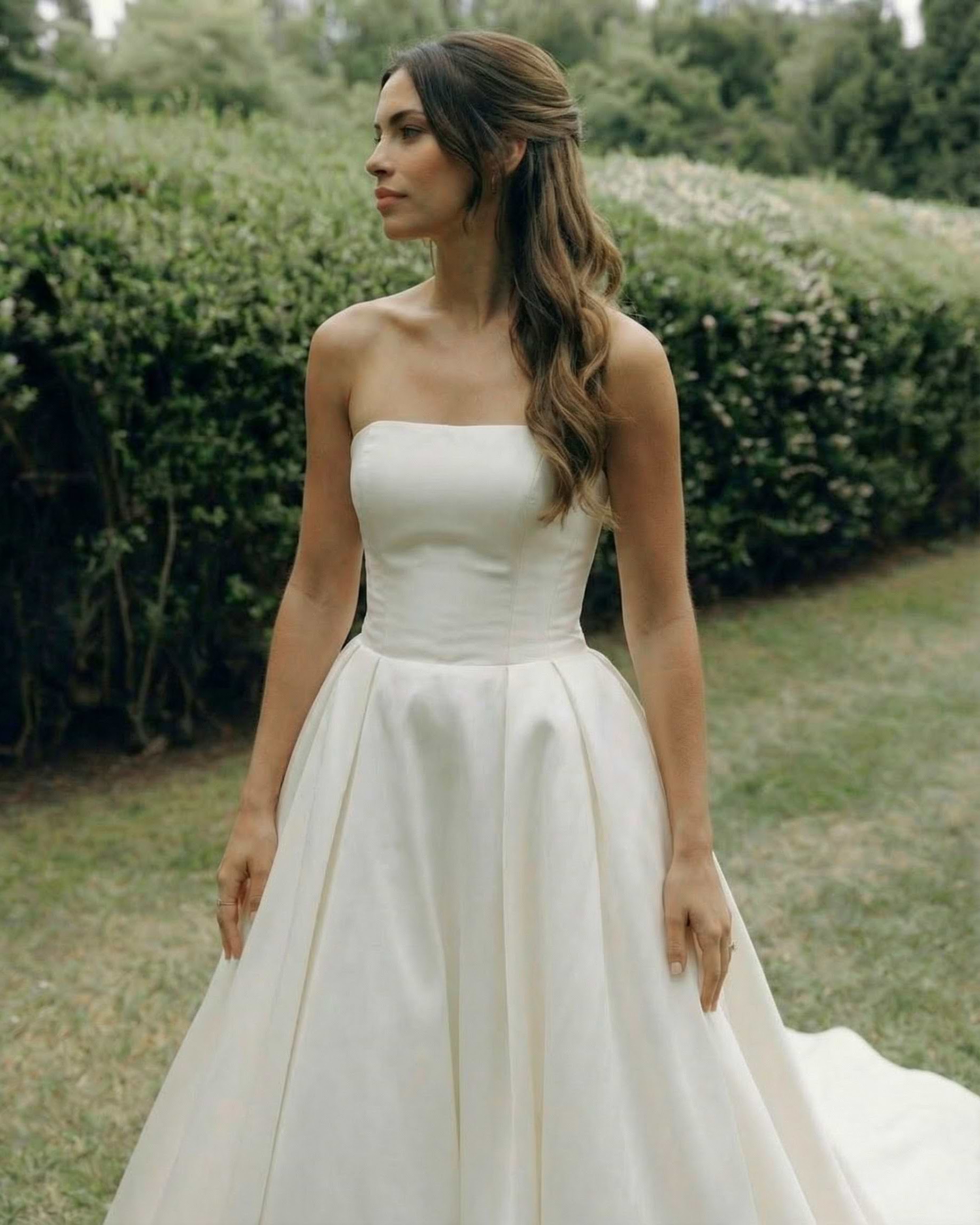 Half Up-Do Wedding Hair 50 cm Brown