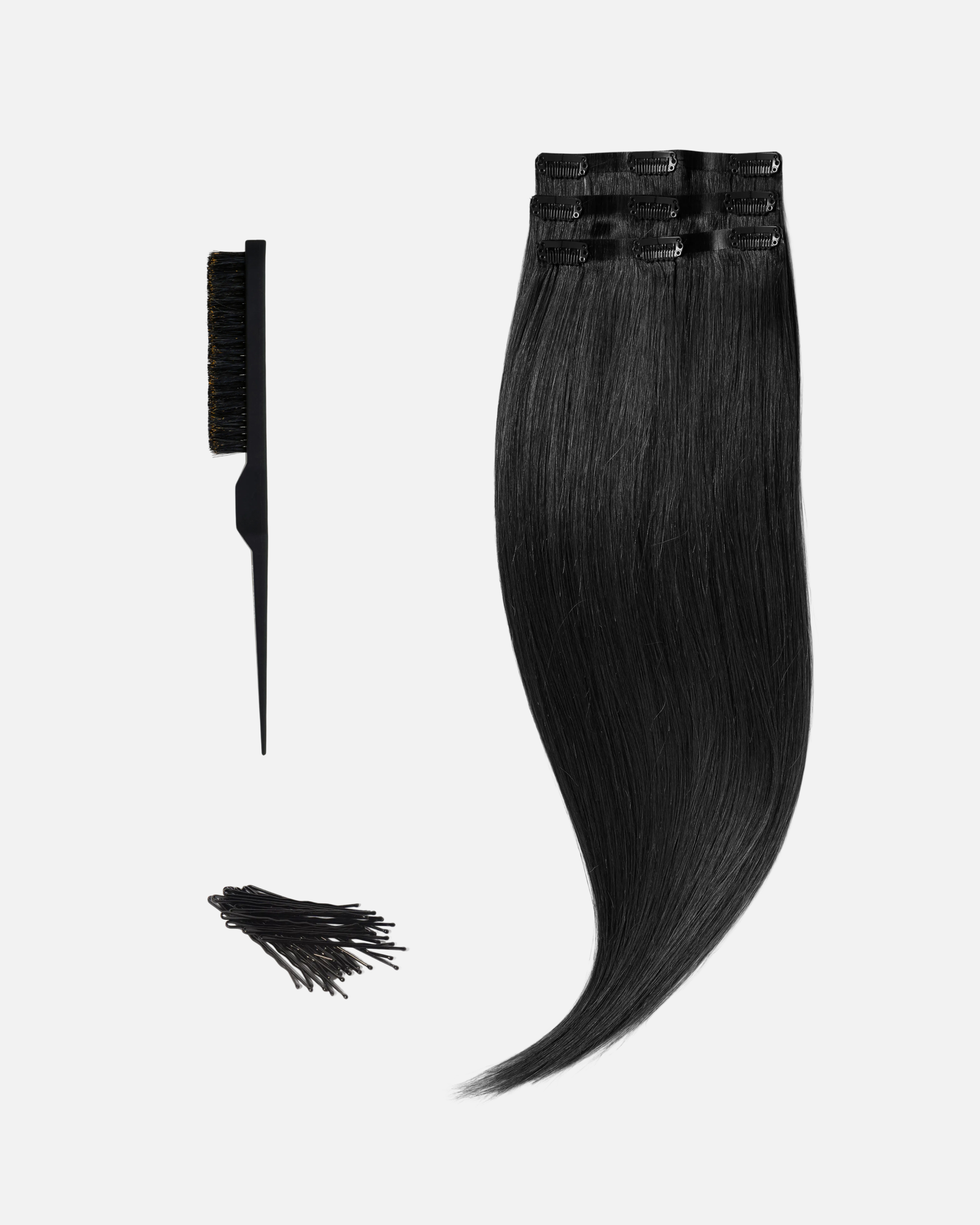 Low Bun Wedding Hairstyle 50 cm Black