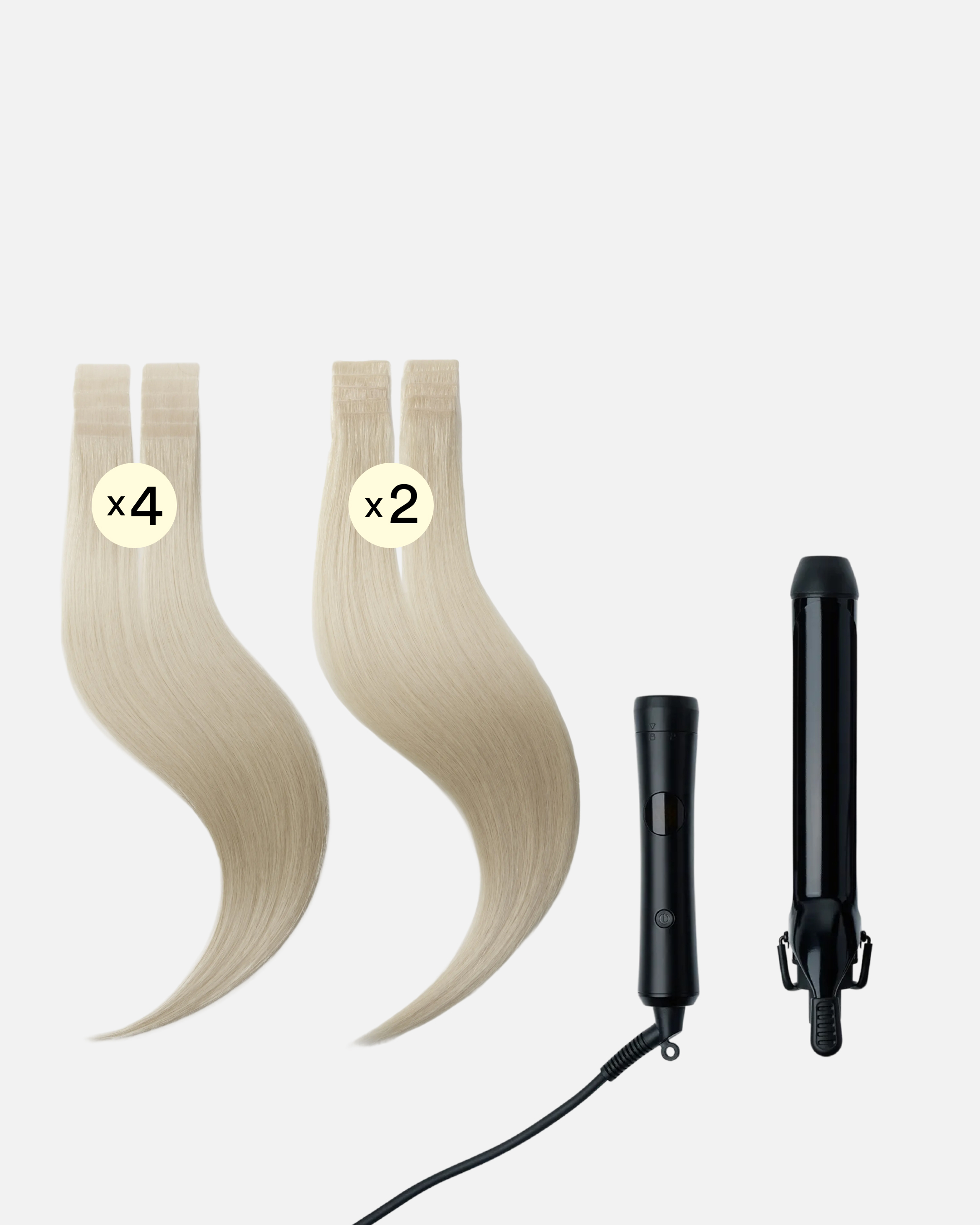 Hollywood Waves Wedding Hair 50 cm Light Grey