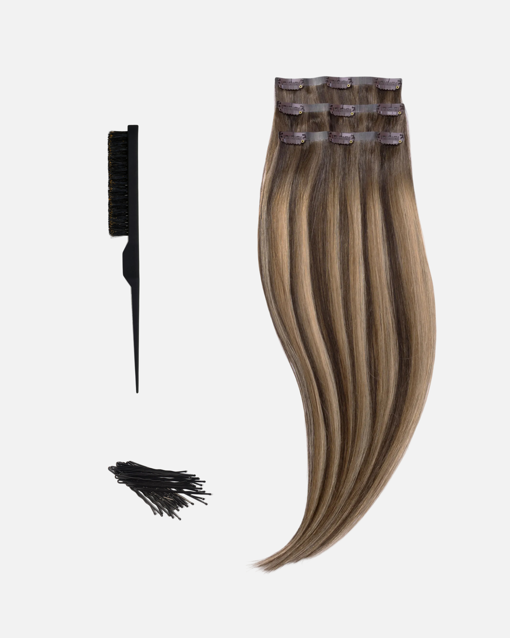 Low Bun Wedding Hairstyle 50 cm Hazelnut Caramel Balayage