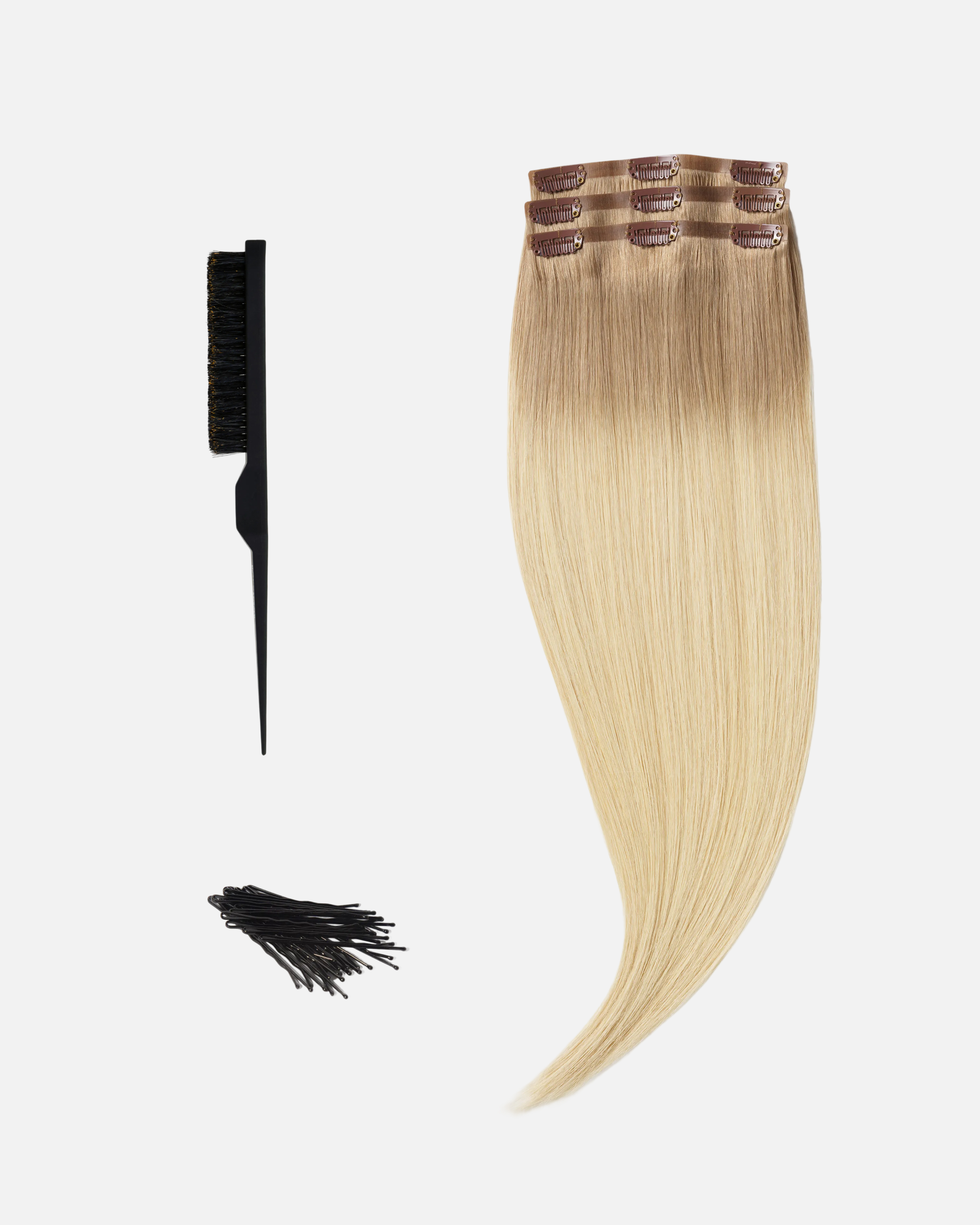 Low Bun Wedding Hairstyle 50 cm Cool Platinum Blonde Balayage