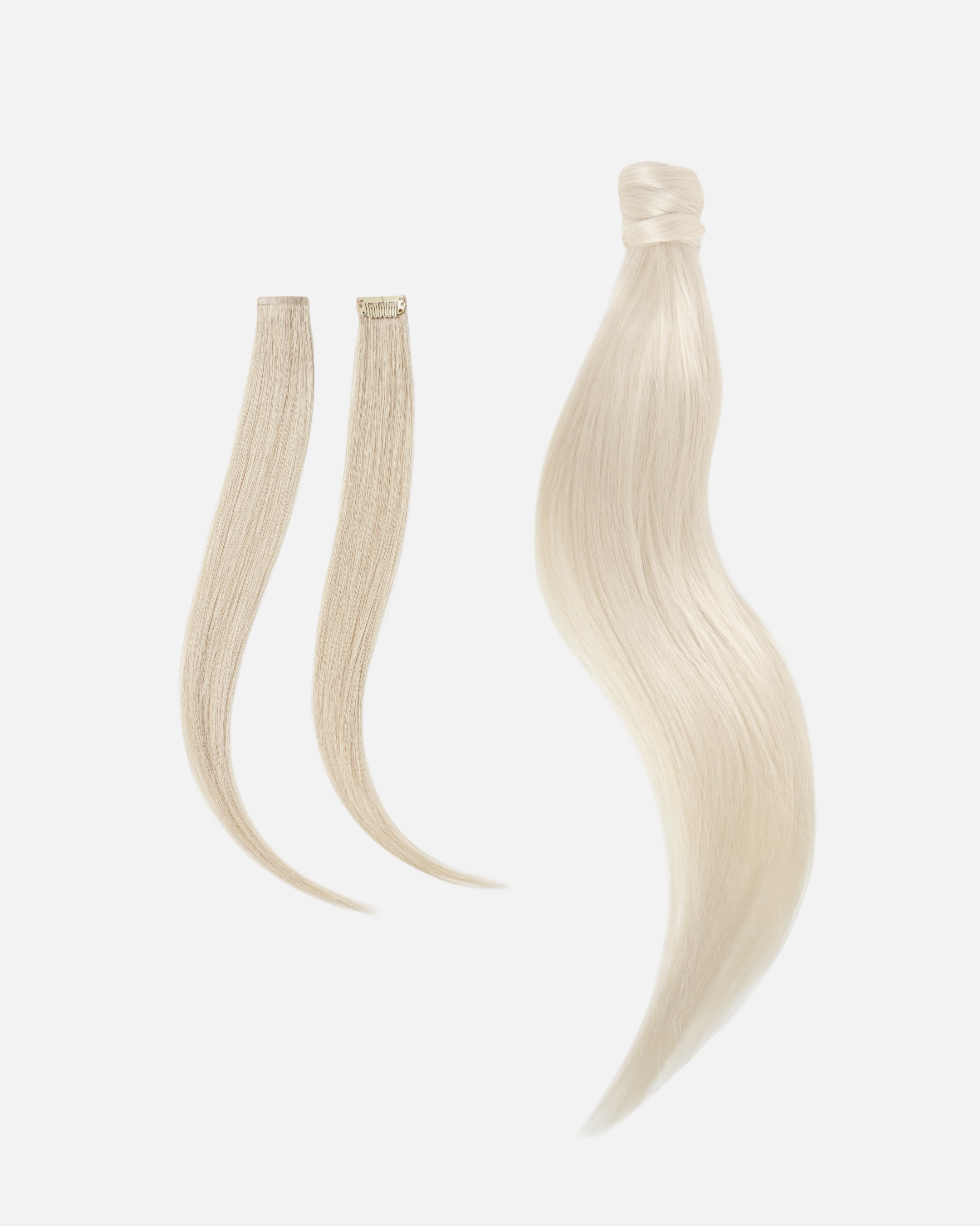 Low Wedding Ponytail 50 cm Light Grey