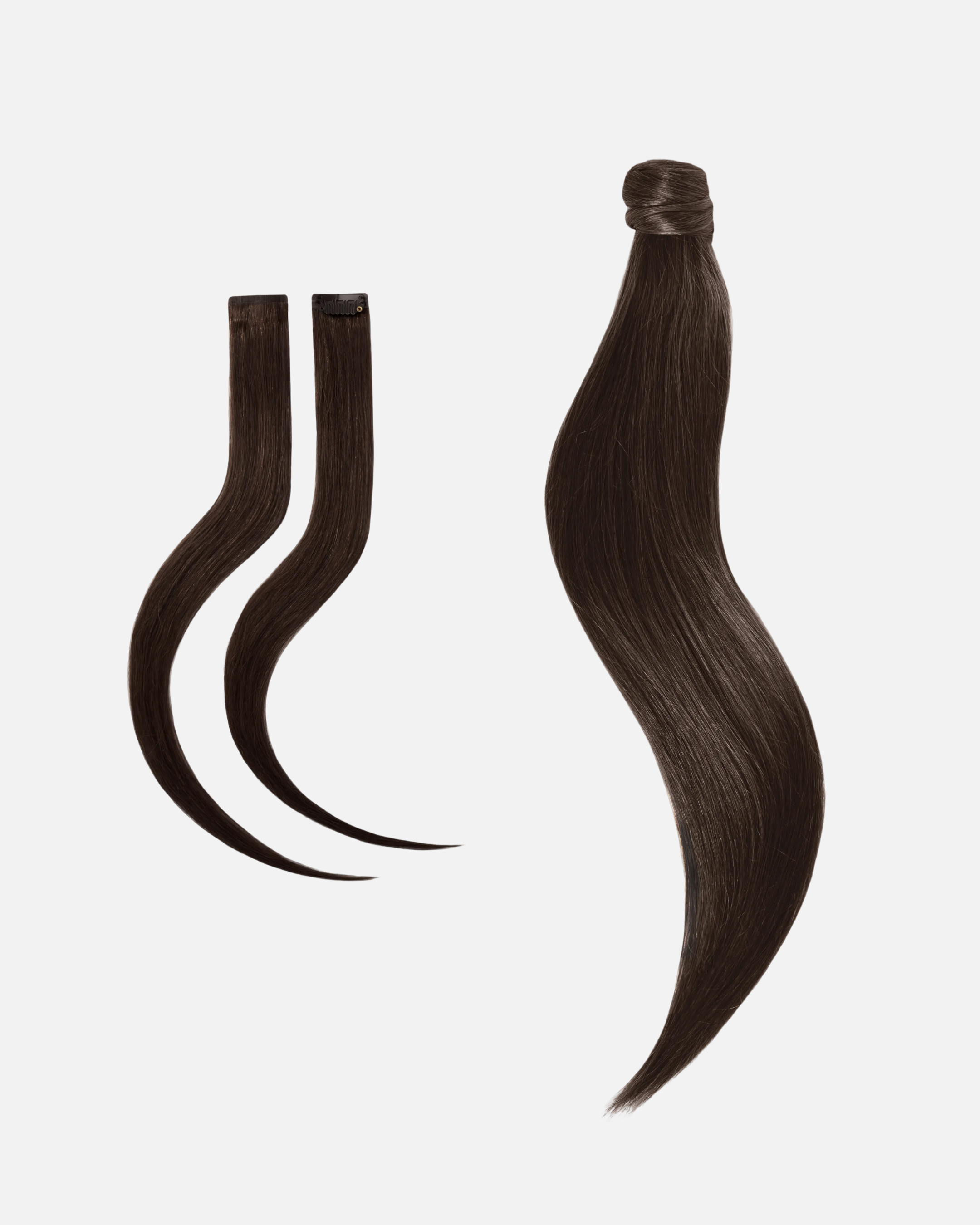 Low Wedding Ponytail 50 cm Chocolate Brown