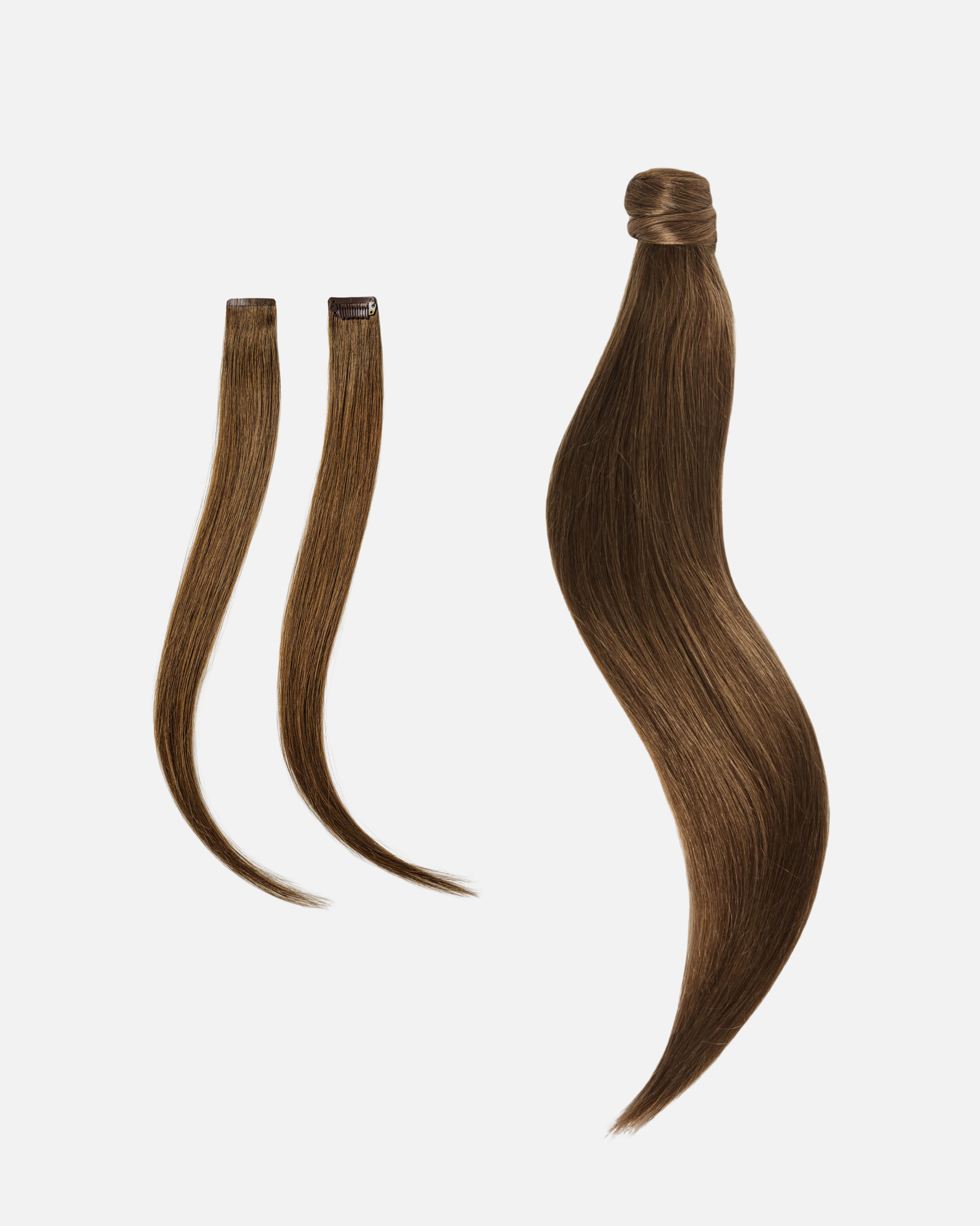 Low Wedding Ponytail 50 cm Brown