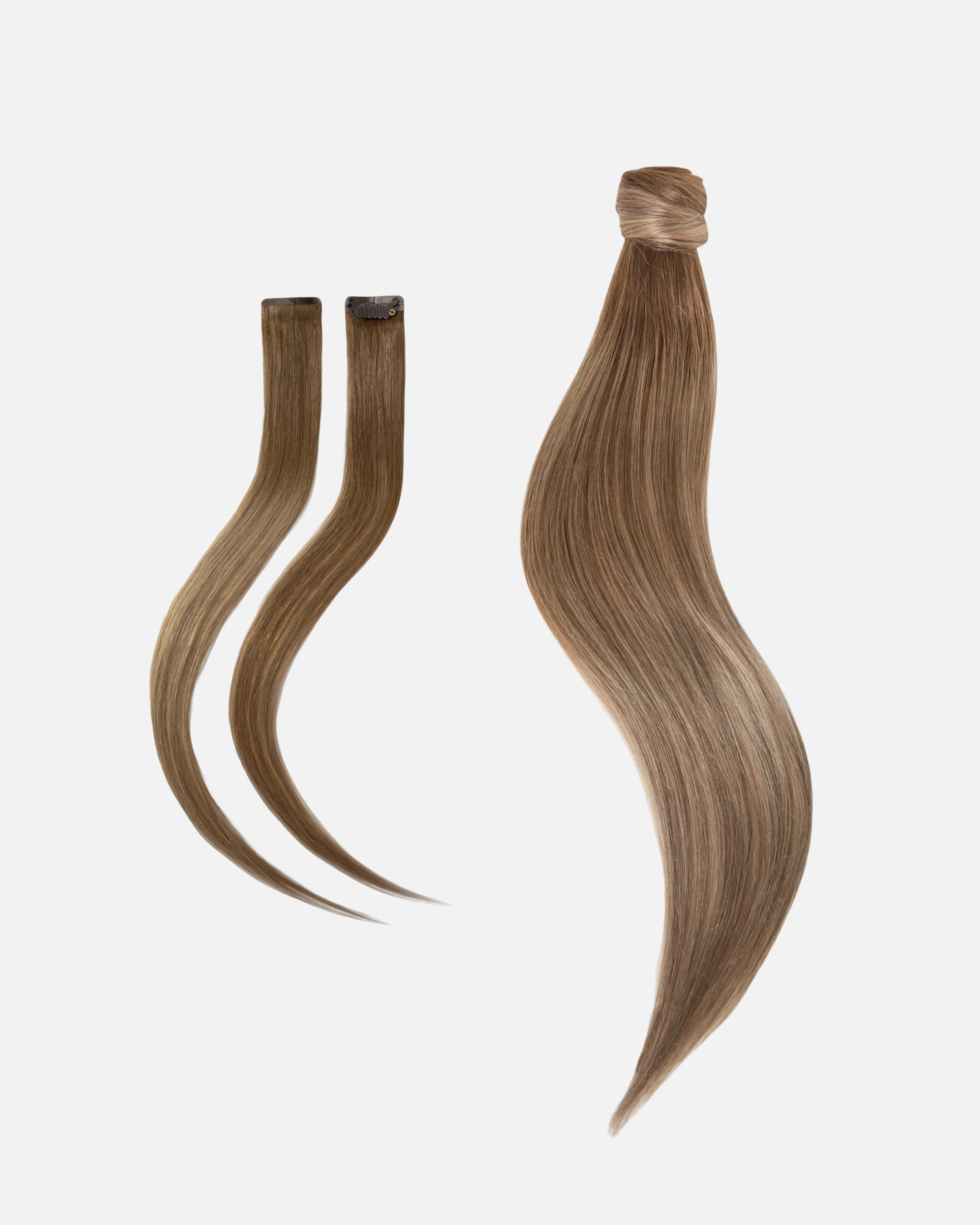 Low Wedding Ponytail 50 cm Brownish Blonde Balayage