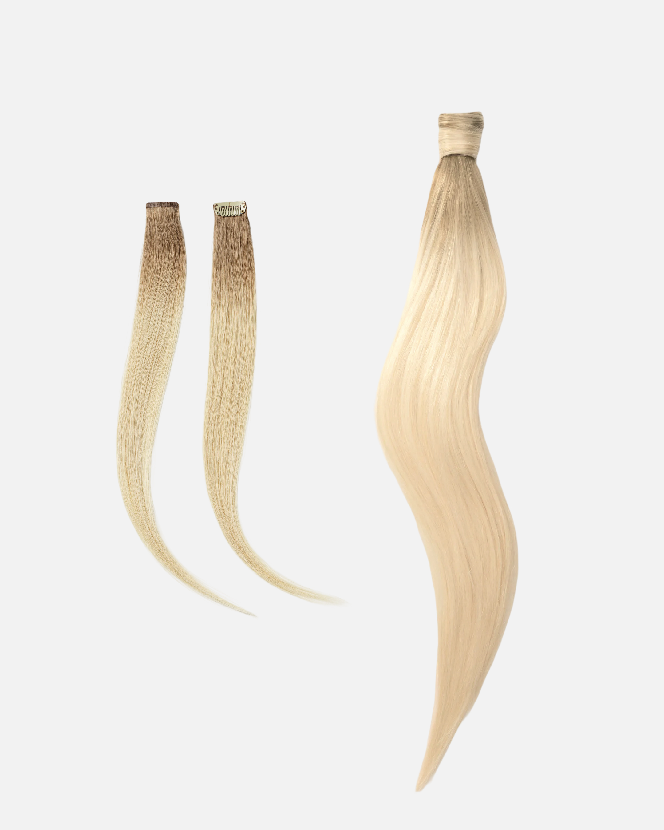 Low Wedding Ponytail 50 cm Cool Platinum Blonde Balayage