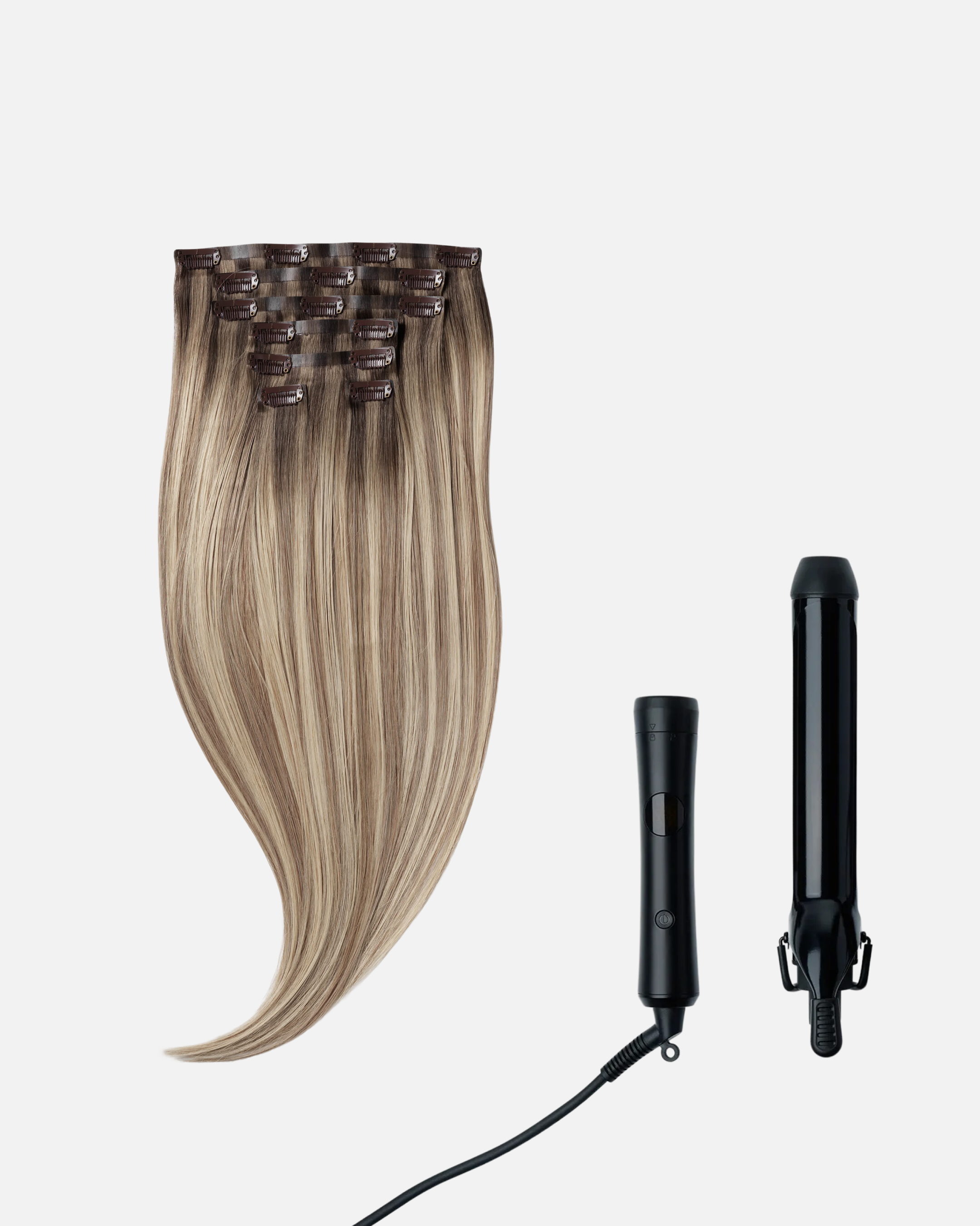 Half Up-Do Wedding Hair 50 cm Brown Ash Blonde Balayage