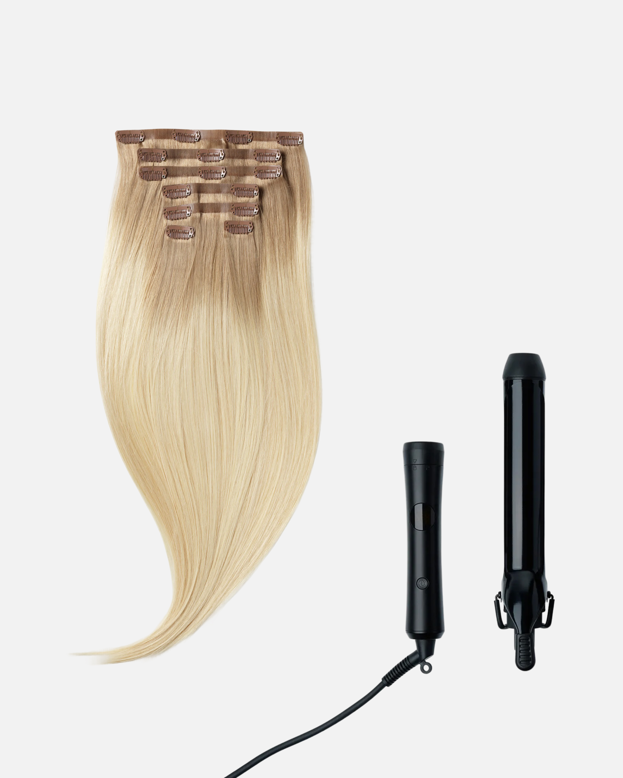 Half Up-Do Wedding Hair 50 cm Cool Platinum Blonde Balayage