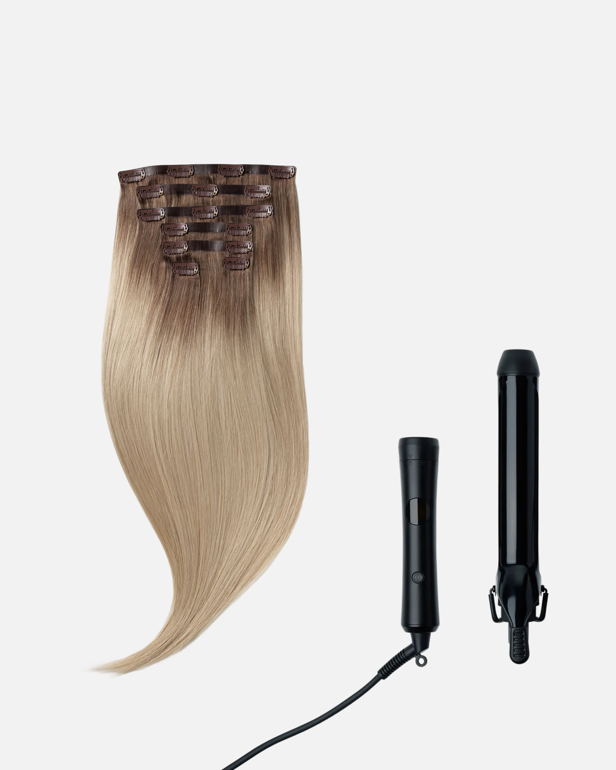 Half Up-Do Wedding Hair 50 cm Dark Cool Blonde ColorMelt