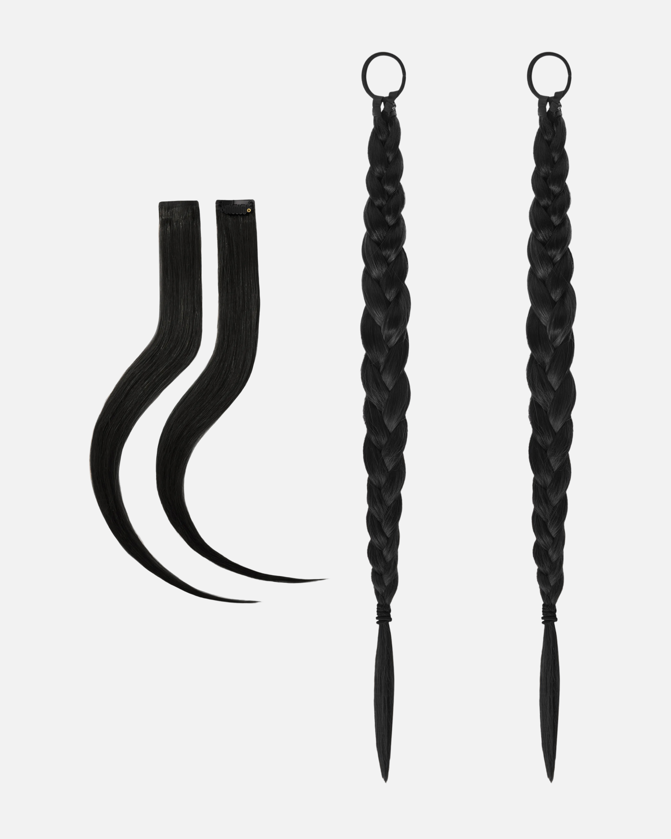 Romantic Braided Wedding Hair 55 cm Black