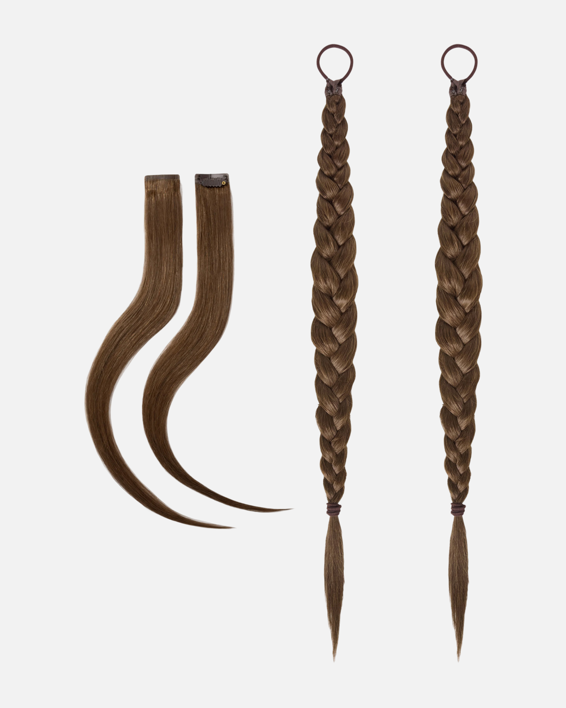 Romantic Braided Wedding Hair 55 cm Dark Brown