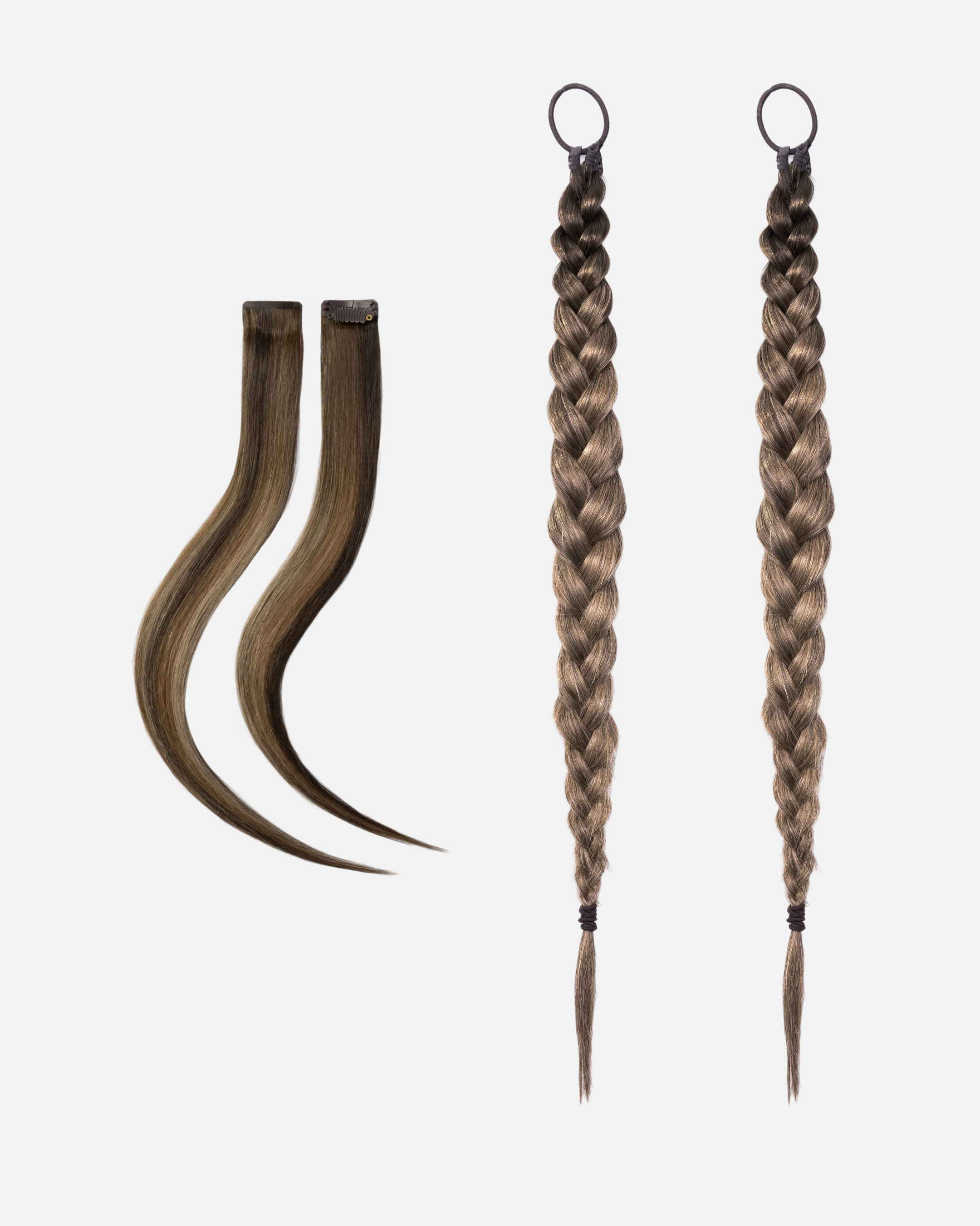 Romantic Braided Wedding Hair 55 cm Hazelnut Caramel Balayage