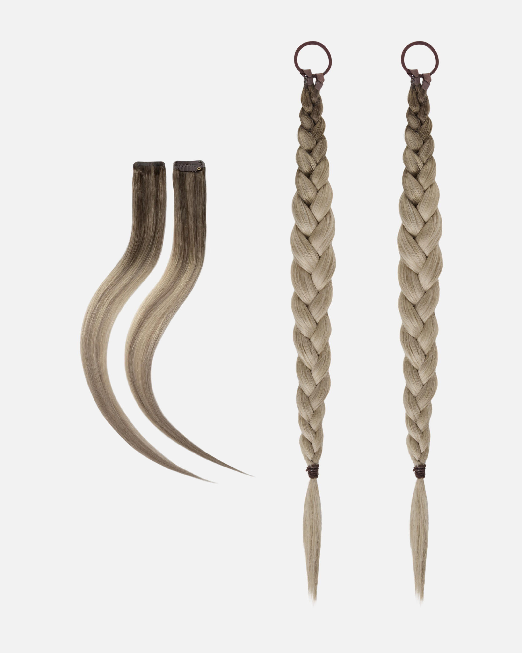 Romantic Braided Wedding Hair 55 cm Dark Ashy Blonde Balayage