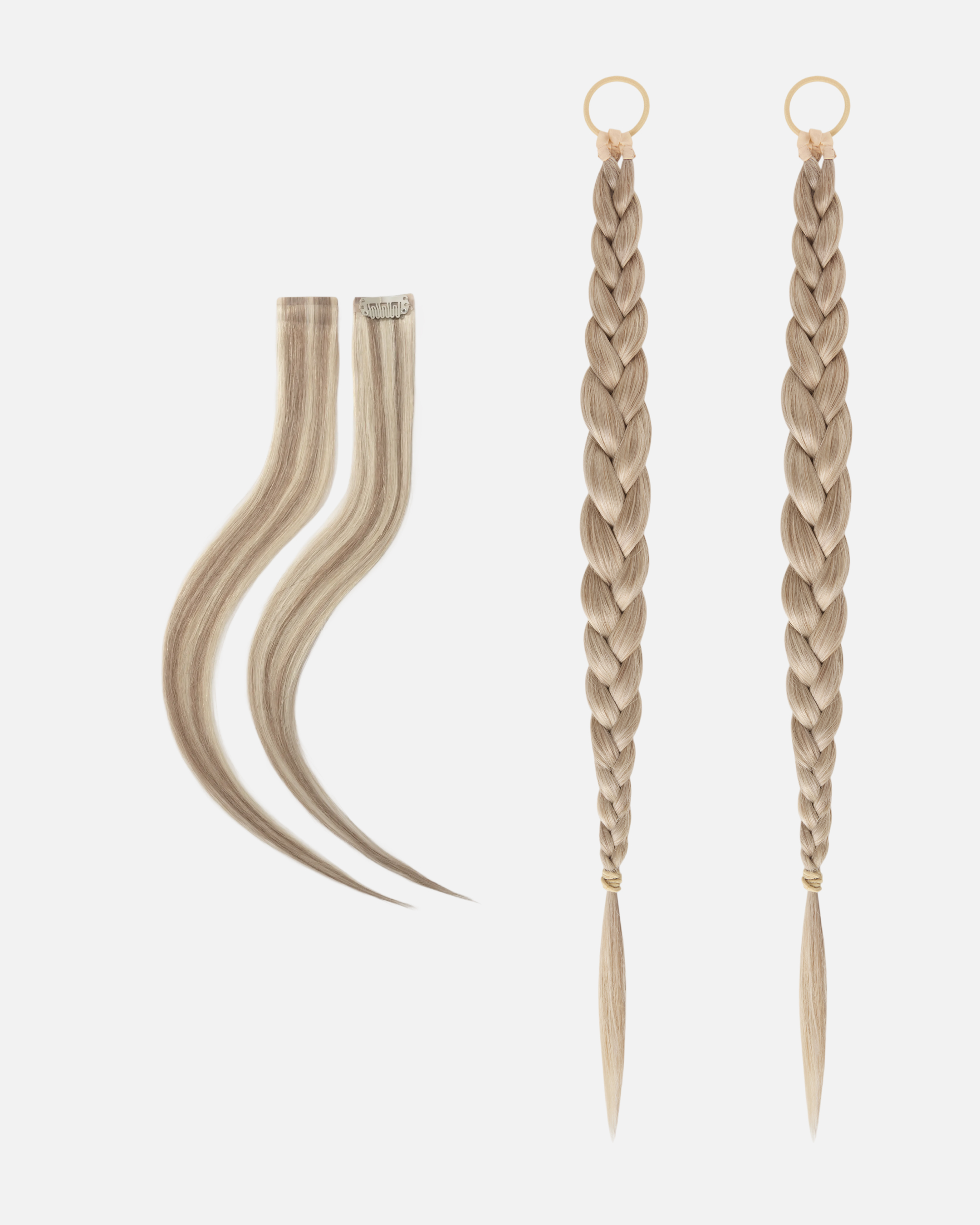 Romantic Braided Wedding Hair 55 cm Cendre Ash Blonde Mix