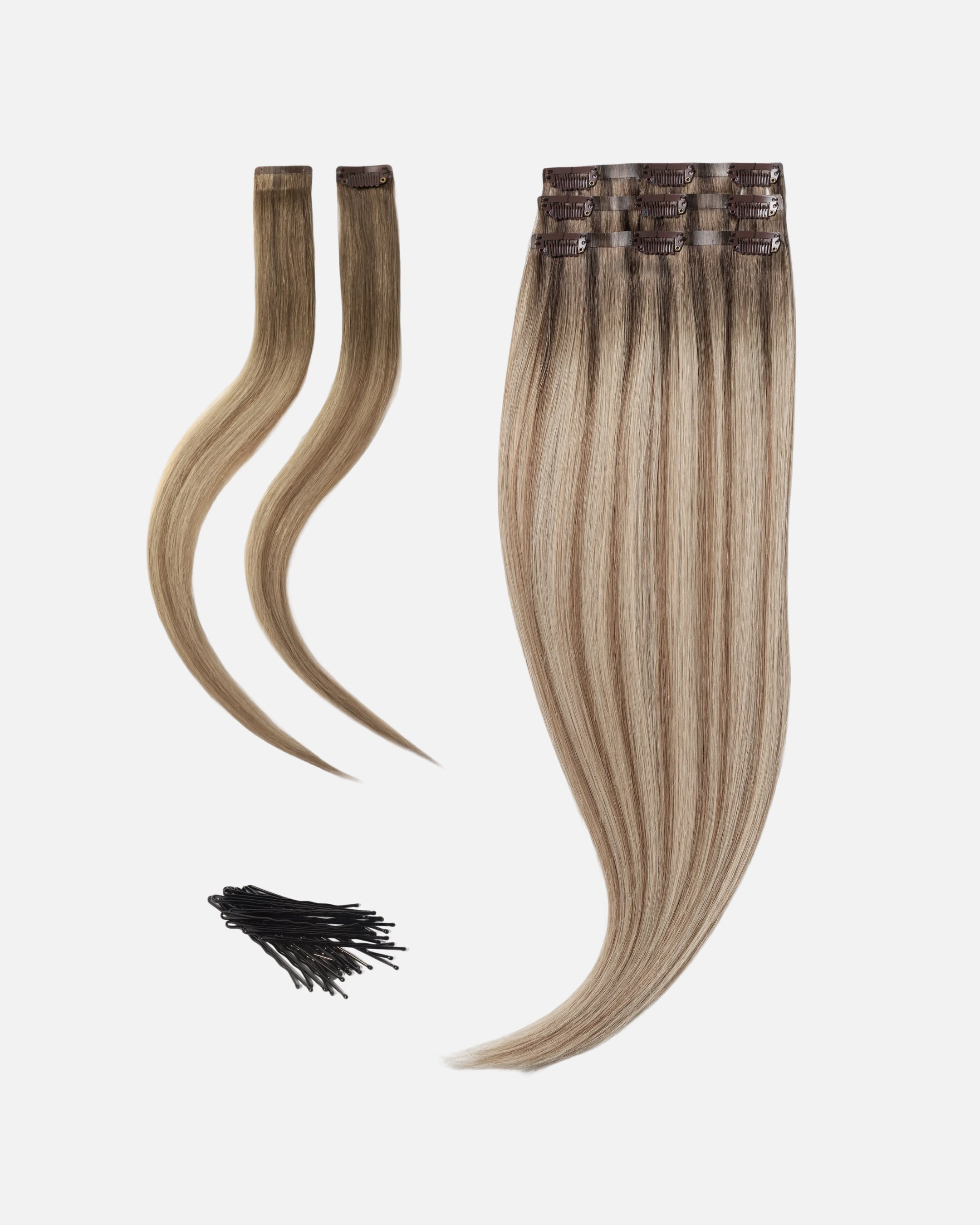 Soft Wedding Up-do 50 cm Brown Ash Blonde Balayage