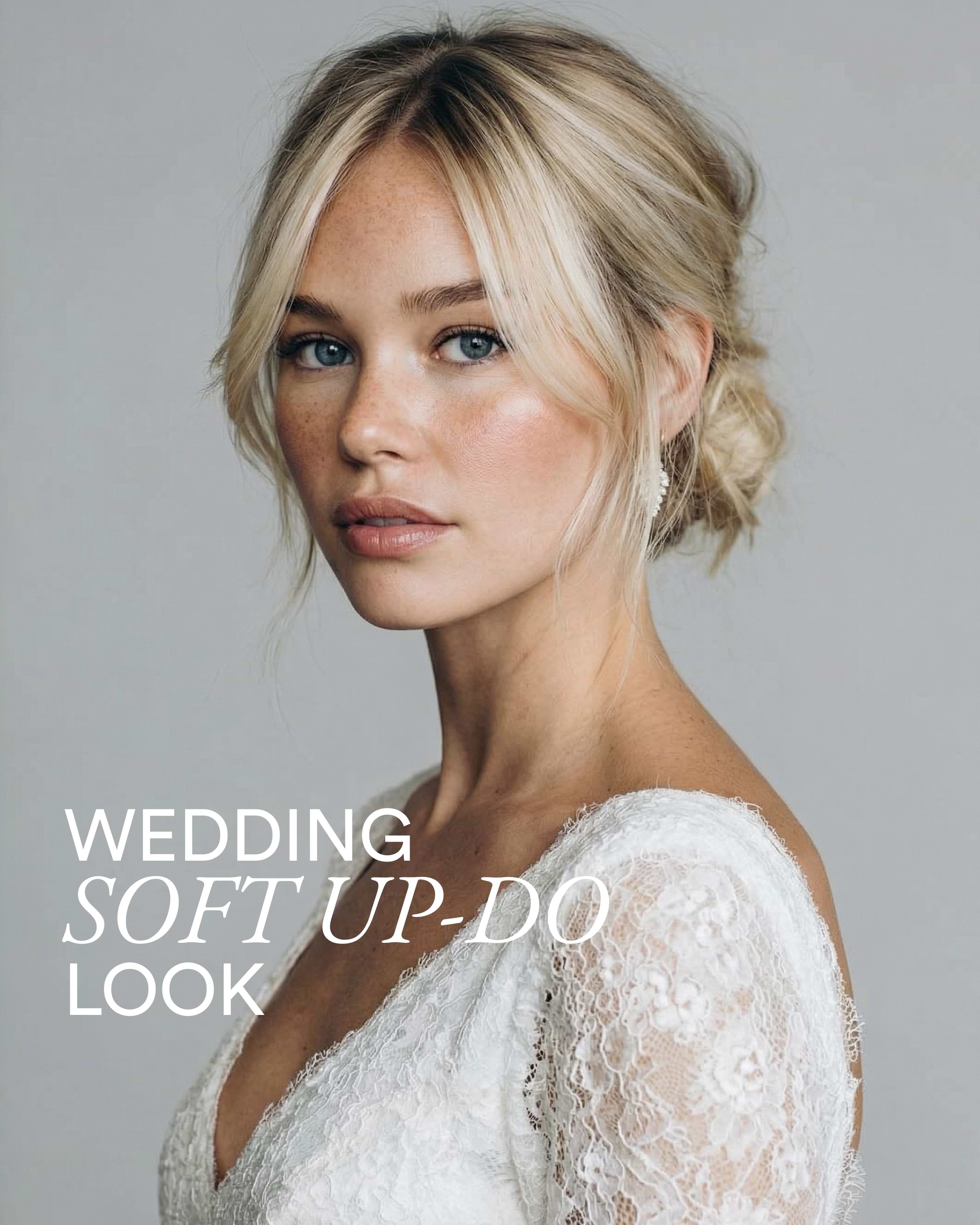 Soft Wedding Up-do 50 cm Cool Platinum Blonde Balayage