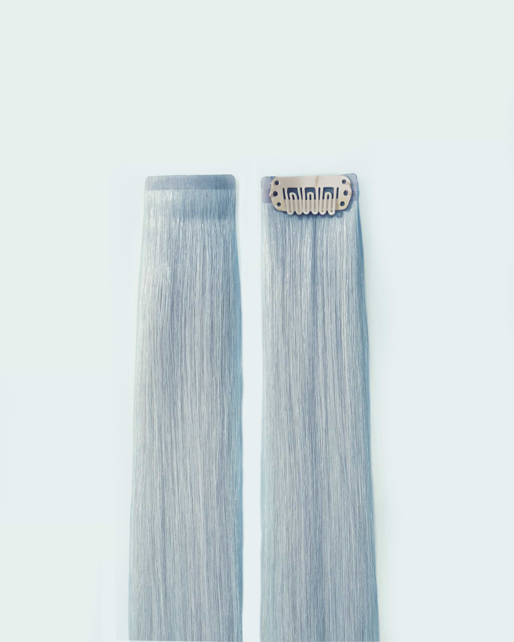 Single Invisible Clip-ins 40 cm Ice Blue