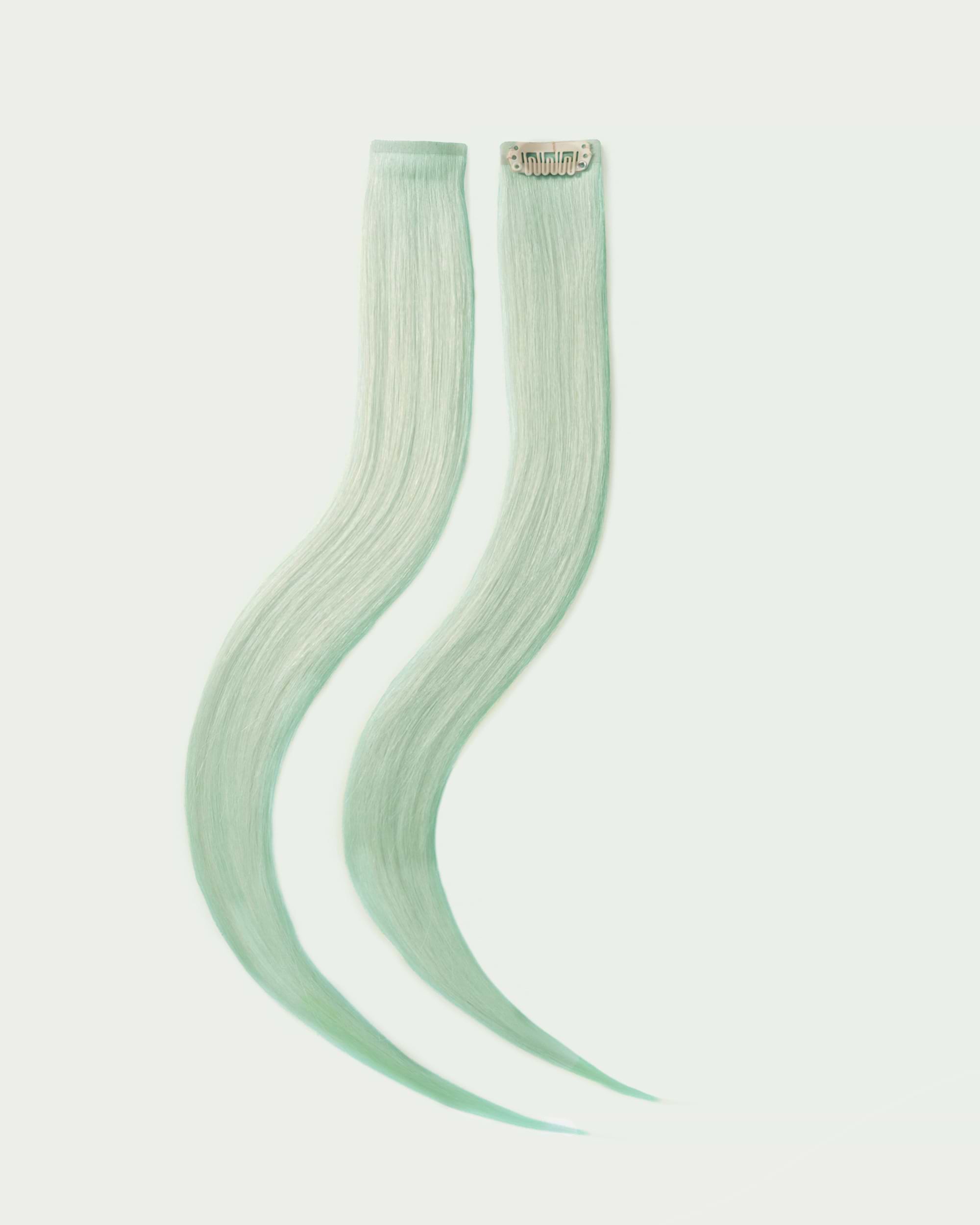 Single Invisible Clip-ins 40 cm Mint Green