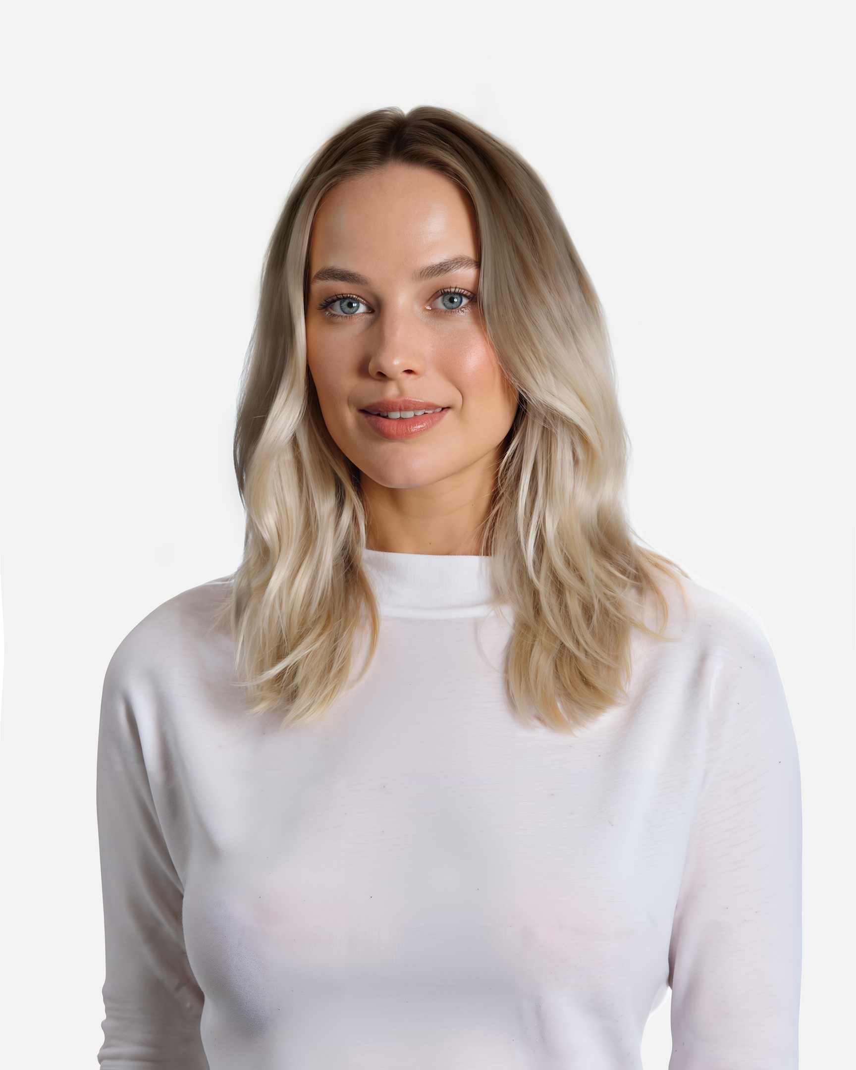 Invisible Clip-ins 50 cm - Straight - Invisible Clip-ins - Medium Volume - 7 Pieces - Dark Cool Blonde ColorMelt - Rapunzel of Sweden - Image 3