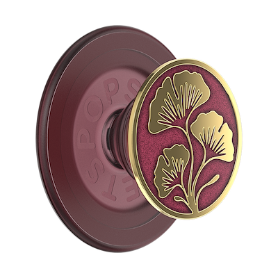 Enamel Ginkgo Oxblood — MagSafe PopGrip