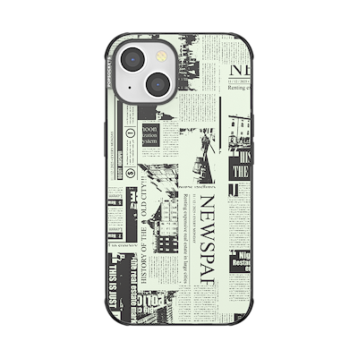 Hot off the Press Black &mdash; iPhone 14 MagSafe Case