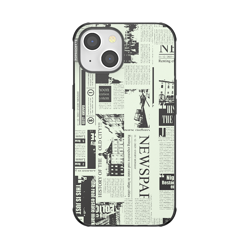 Hot off the Press Black &mdash; iPhone 14 MagSafe Case image number 0