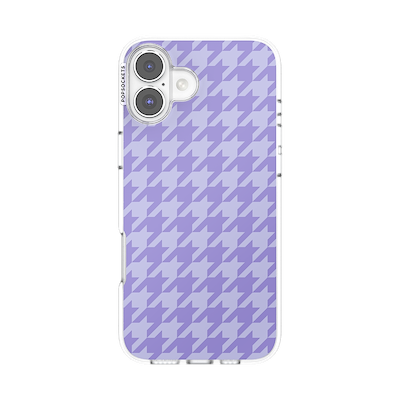 Lilac Houndstooth &mdash; iPhone 16 Plus MagSafe Case