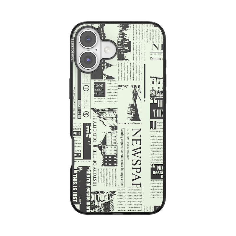 Hot off the Press Black &mdash; iPhone 16 Plus MagSafe Case image number 0