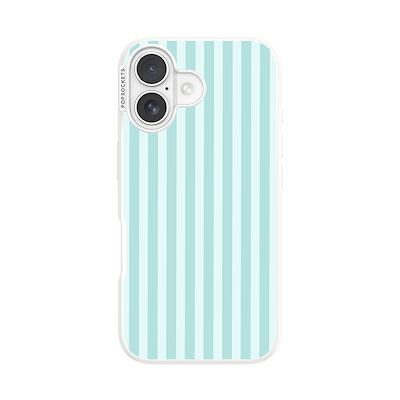 Mint Stripes &mdash; iPhone 16 MagSafe Case