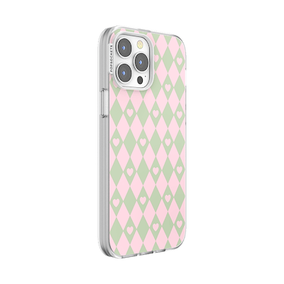 Secondary image for hover Harlequin Hearts Pink &mdash; iPhone 13 Pro Max MagSafe Case