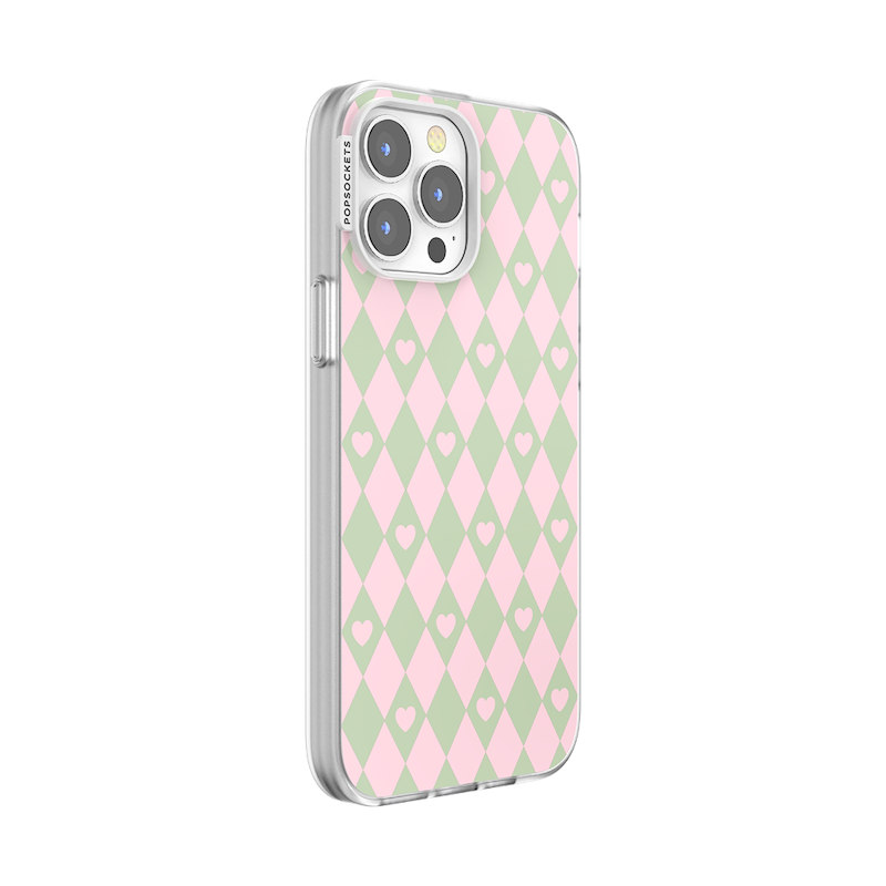 Harlequin Hearts Pink &mdash; iPhone 13 Pro Max MagSafe Case image number 1