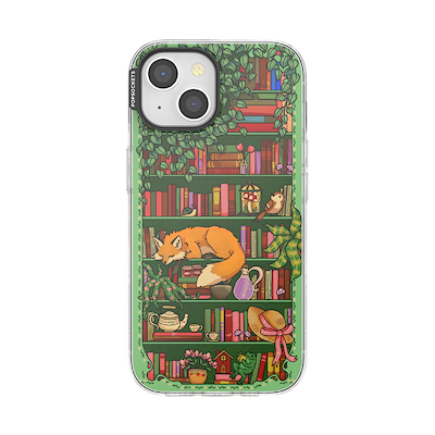 Storied Shelves Green &mdash; iPhone 15 MagSafe Case