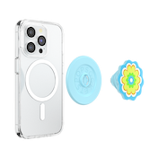 Molded Flower Kaleidoscope Blue &mdash; MagSafe PopGrip image number 4