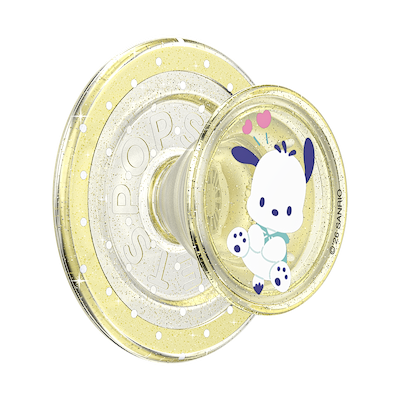 Pochacco Yellow Glitter &mdash; MagSafe PopGrip