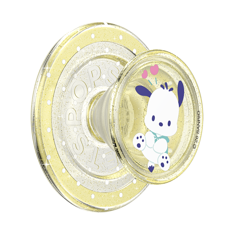 Pochacco Yellow Glitter &mdash; MagSafe PopGrip image number 0