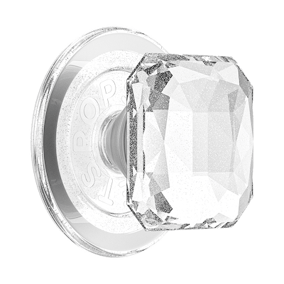 Dichroic Pillow Cut Clear Glitter &mdash; MagSafe PopGrip